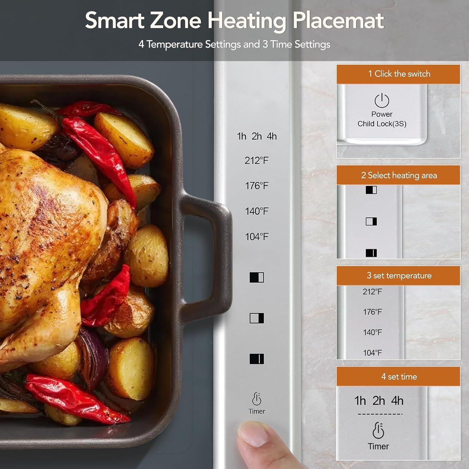 Alfombrilla Calentadora de Comida STAGI 100°C Silicona 1.68kg