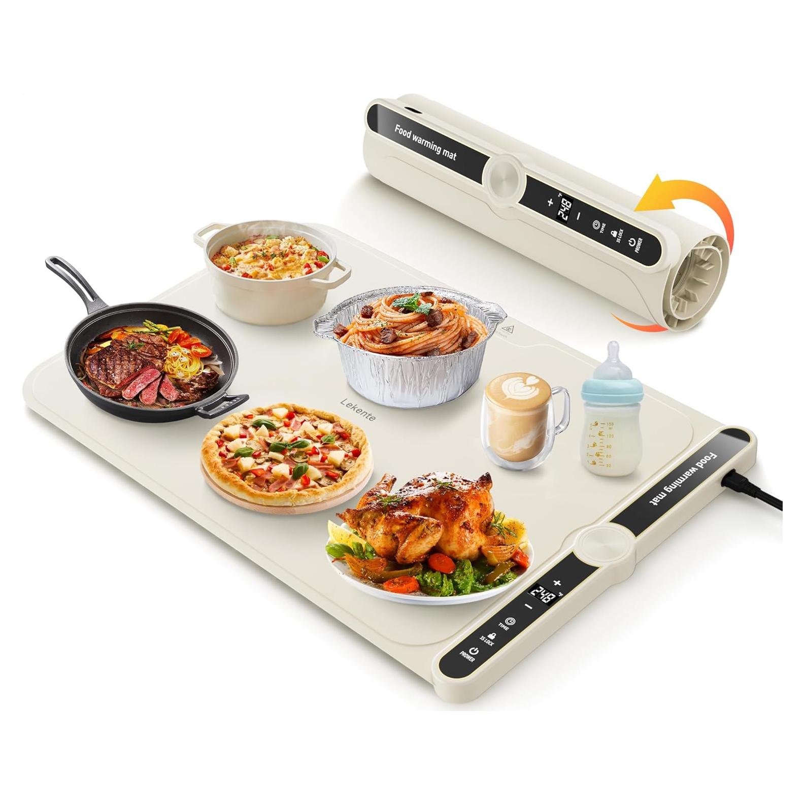 Alfombrilla Calentadora de Comida Lekente 330W Beige 9 Niveles