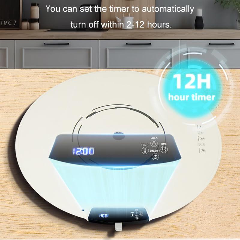 Bandeja Calentadora Eléctrica Quincry Redonda 65cm 9 Niveles