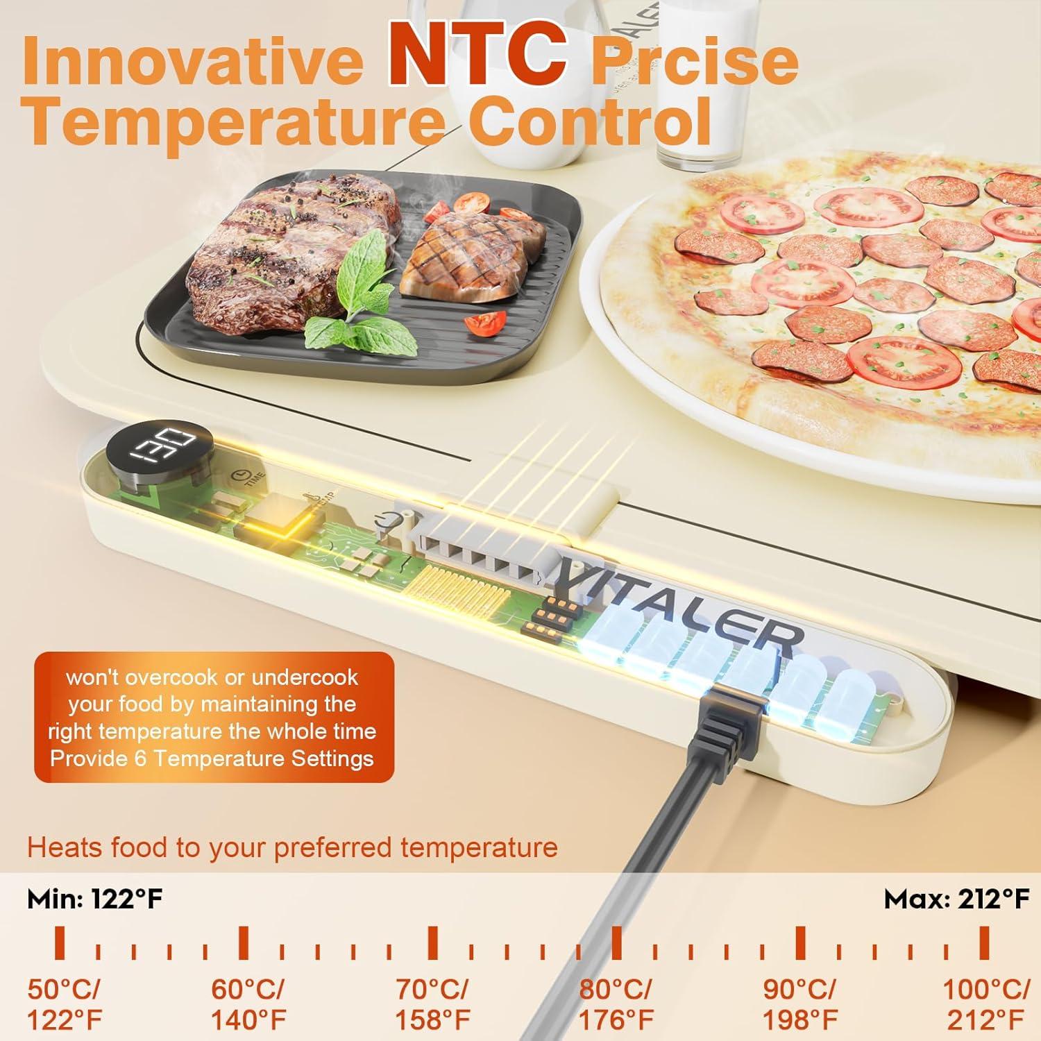 Alfombrilla Calentadora de Comida Vitaler 91x41cm 6 Niveles