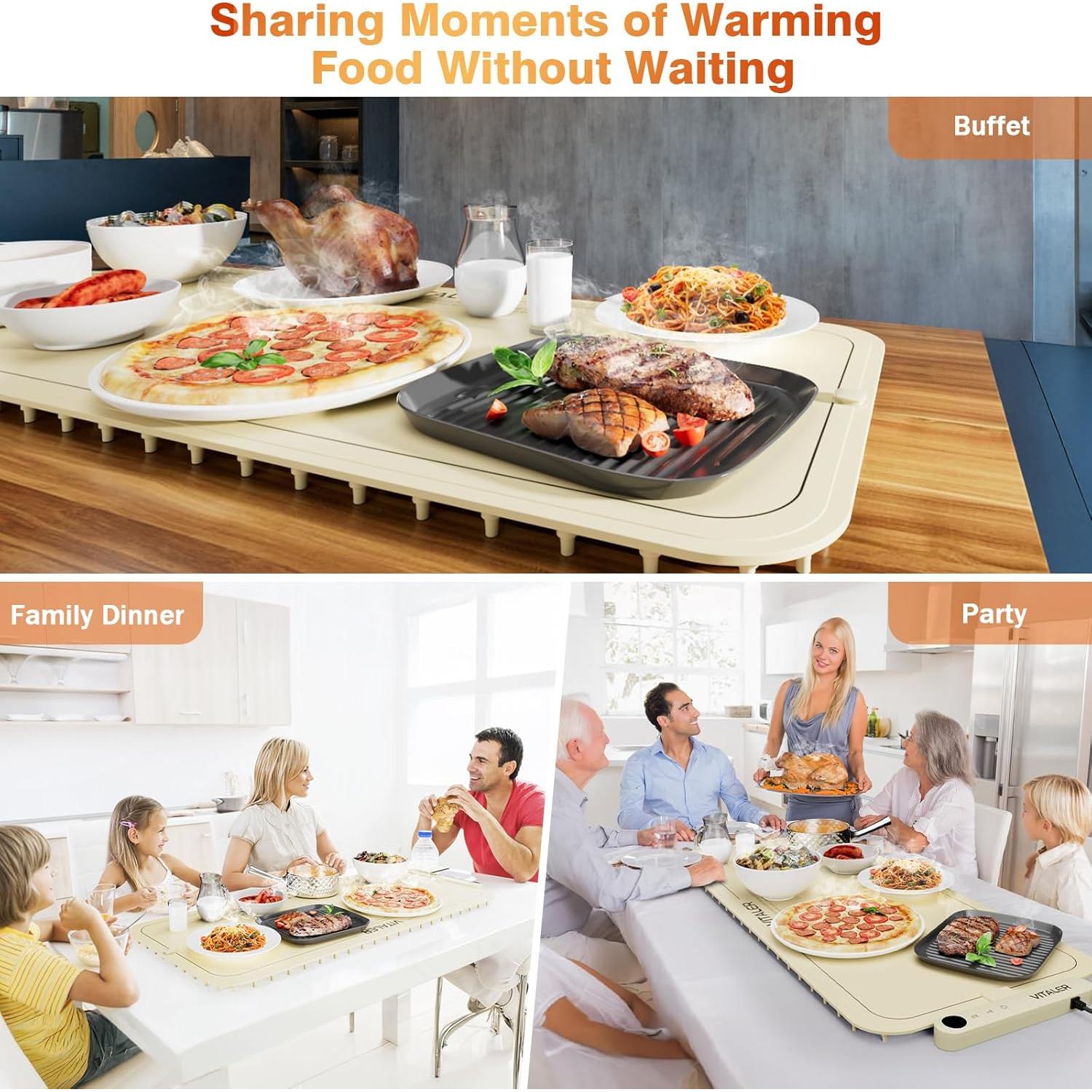 Alfombrilla Calentadora de Comida Vitaler 91x41cm 6 Niveles