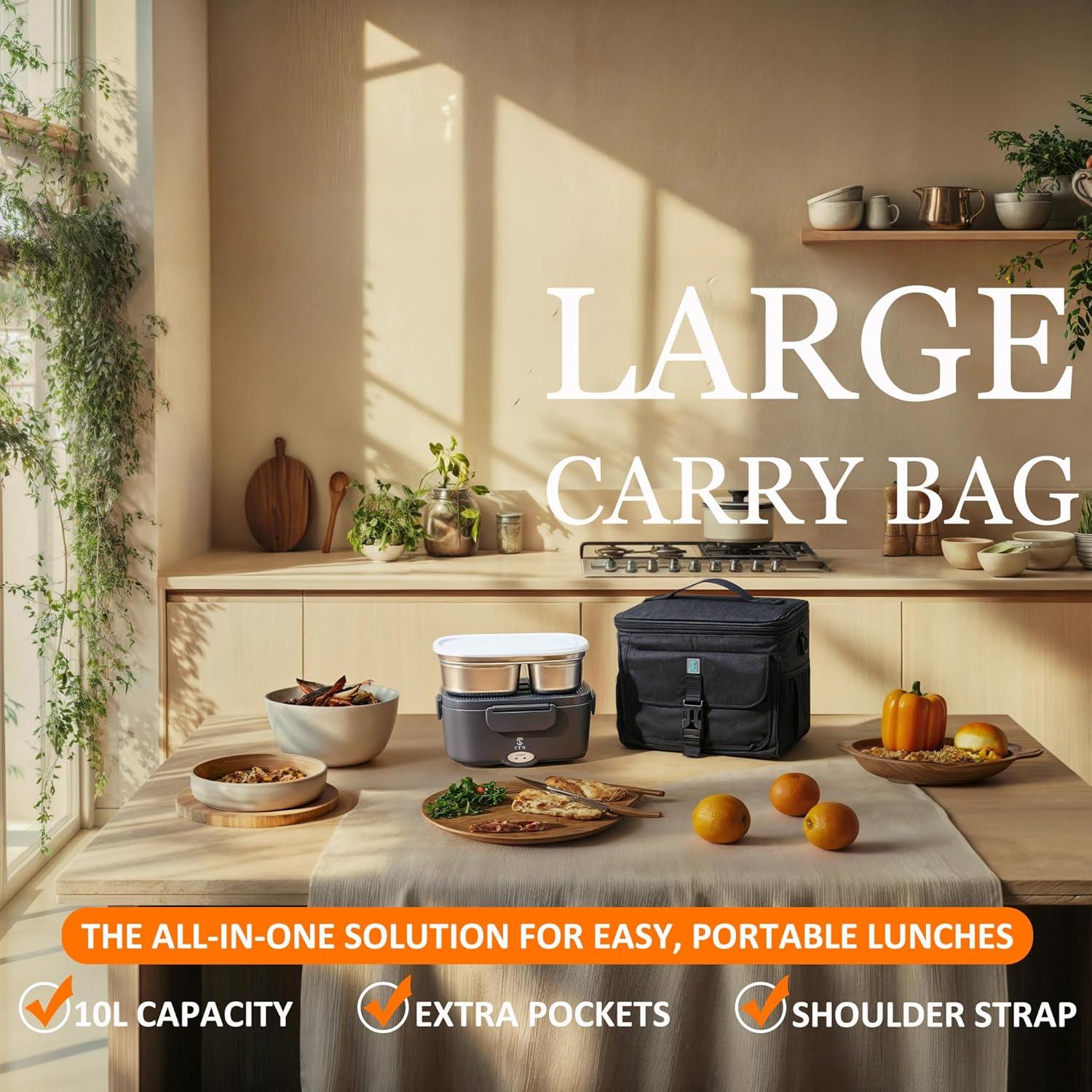 Caja de Almuerzo Eléctrica STN 80W 1.5L Doble Contenedor