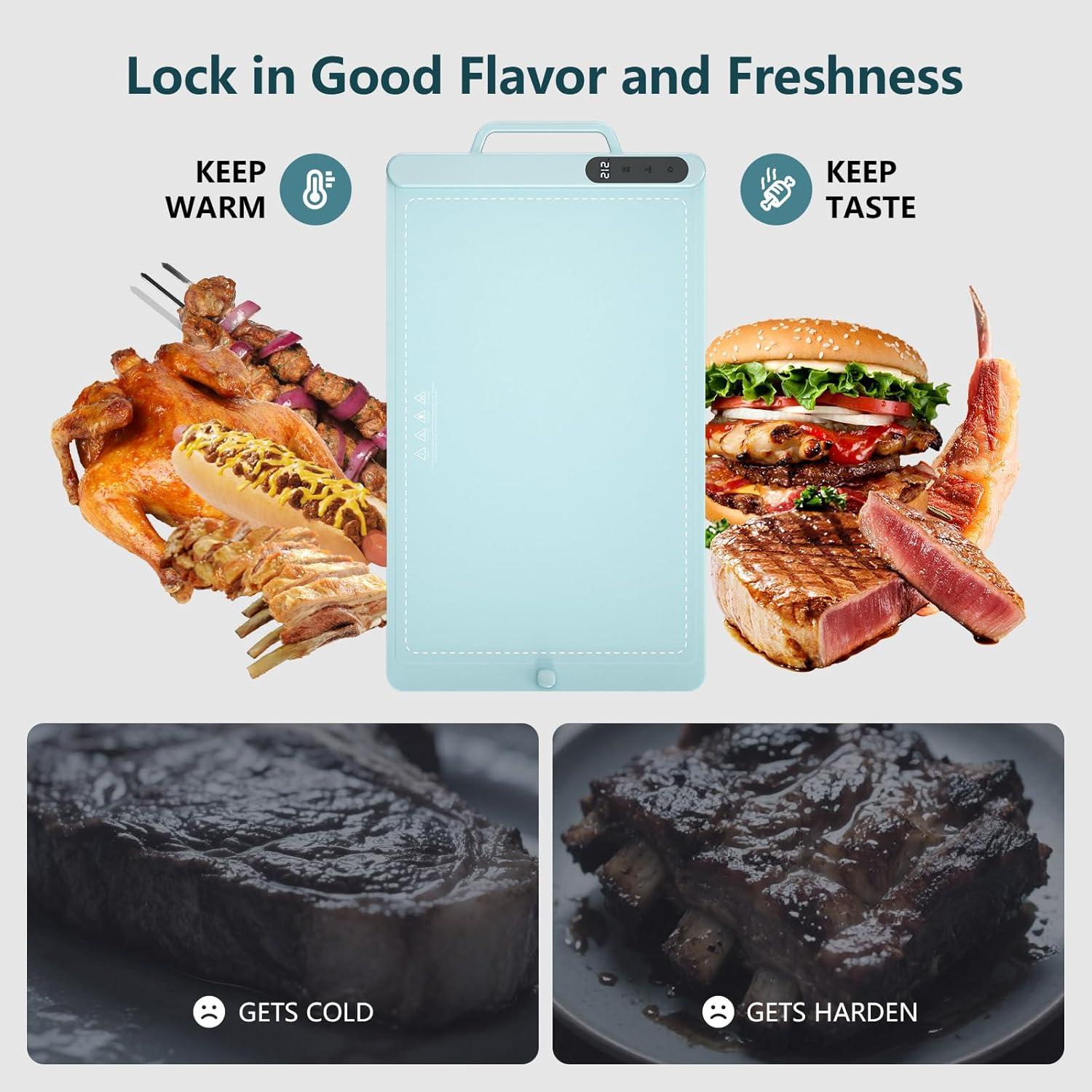 Manta BBQ para Reposar Carne Mat Aislante 40.64x11.68cm Azul