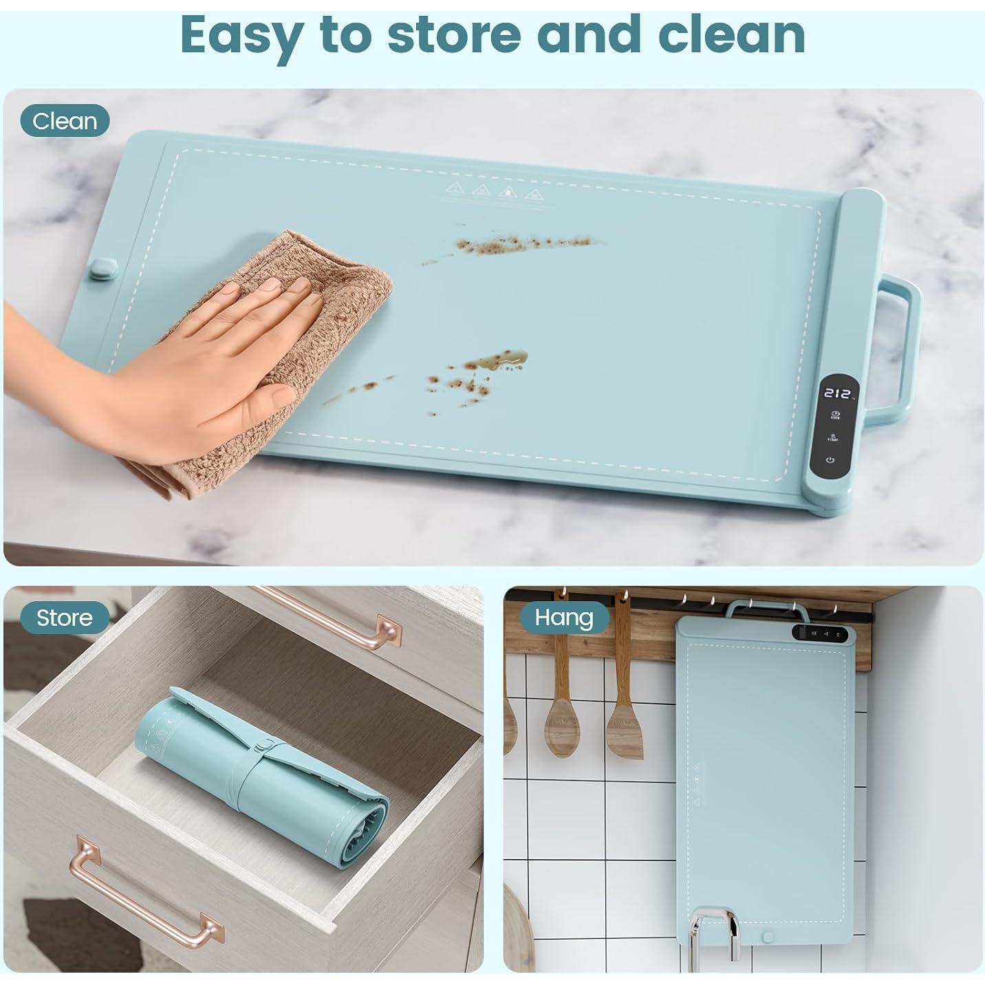 Manta BBQ para Reposar Carne Mat Aislante 40.64x11.68cm Azul