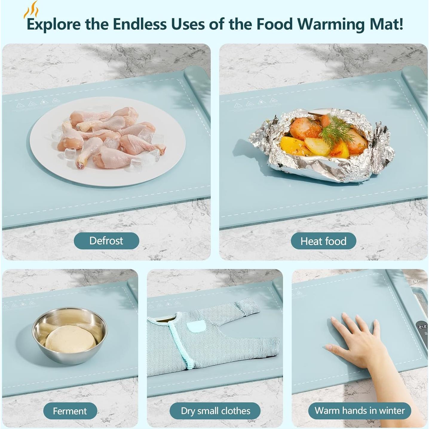 Manta BBQ para Reposar Carne Mat Aislante 40.64x11.68cm Azul