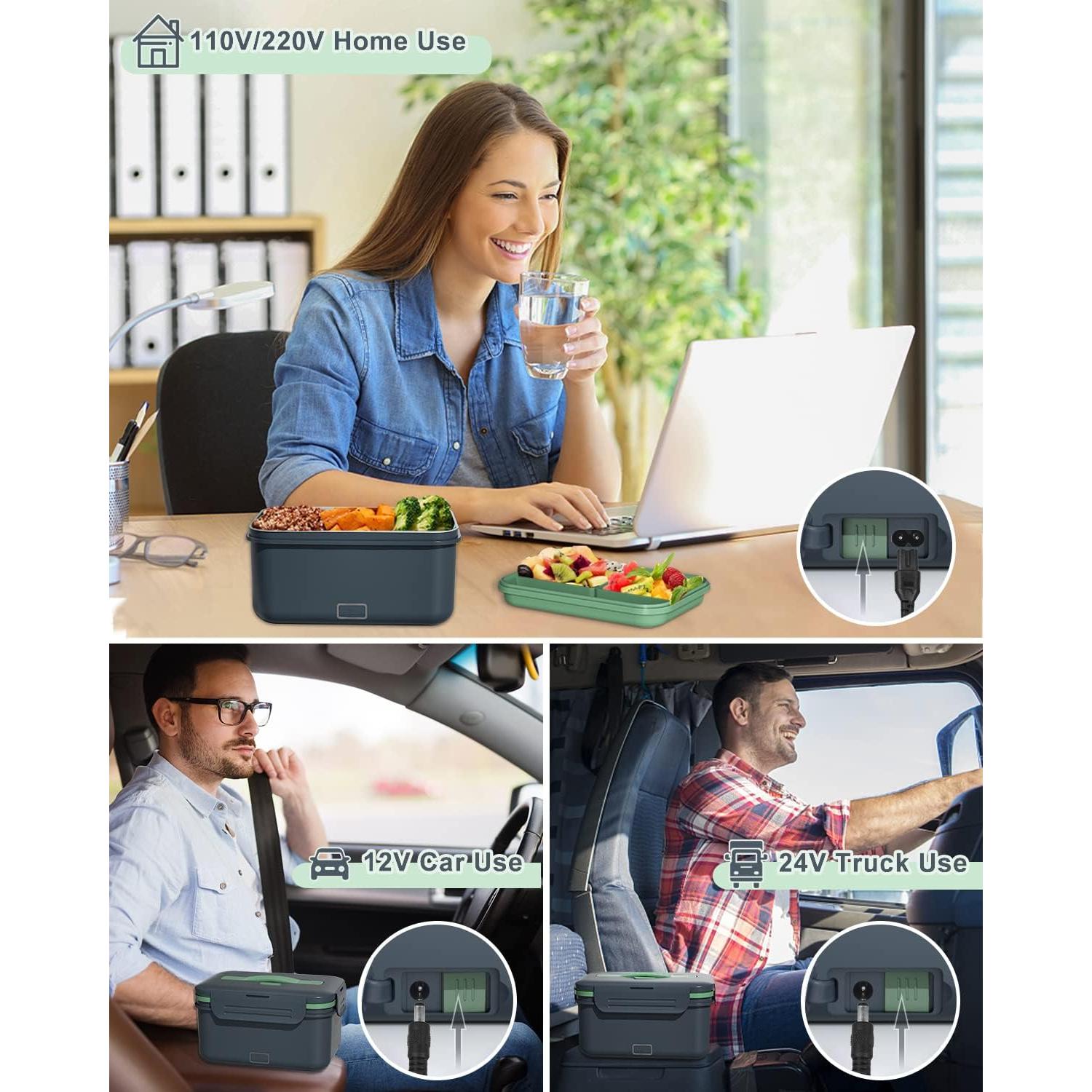 Caja de Almuerzo Eléctrica Monteka 1.8L 100W Gris