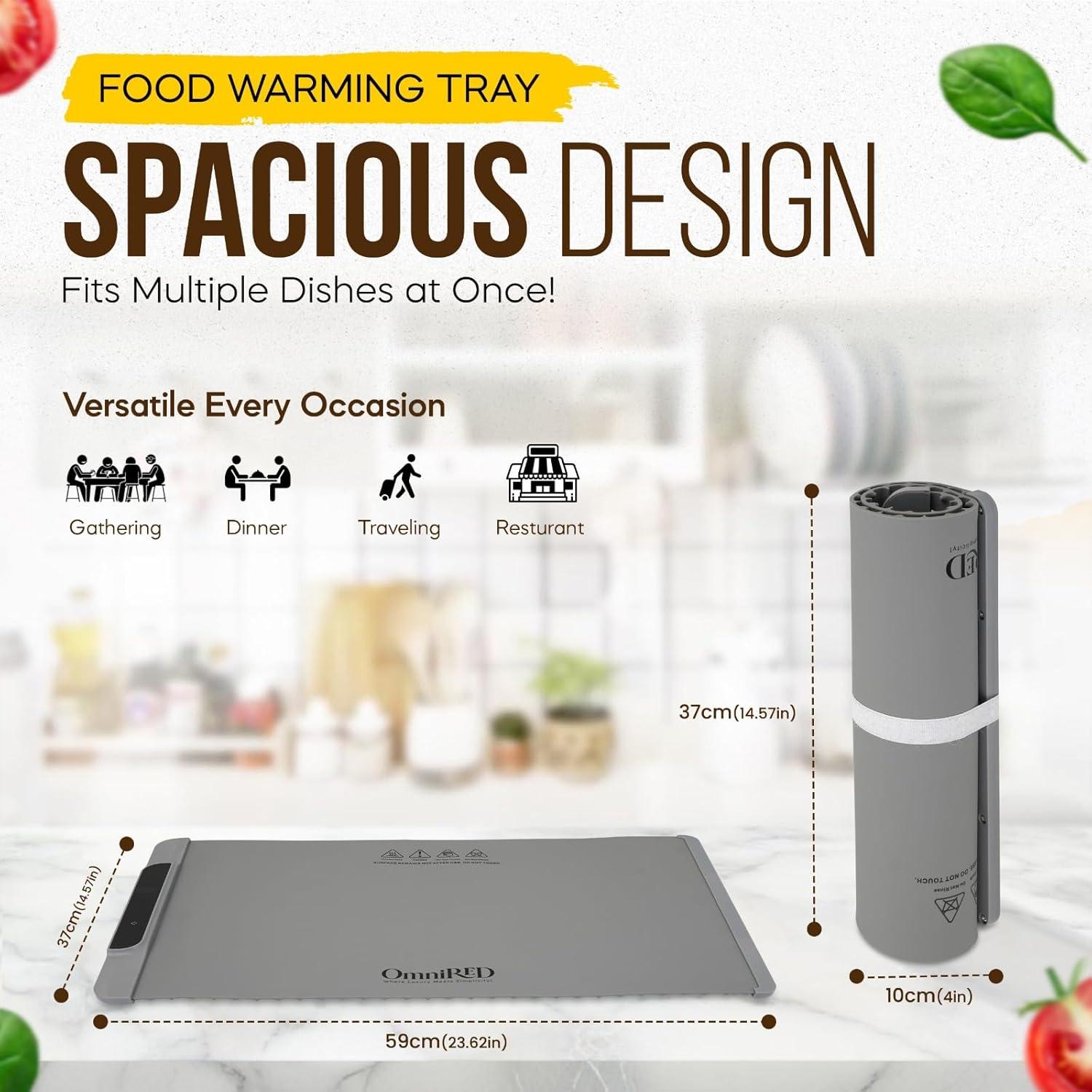 Alfombrilla Calentadora Eléctrica de Silicona 63.5x35.6cm - 10 Niveles