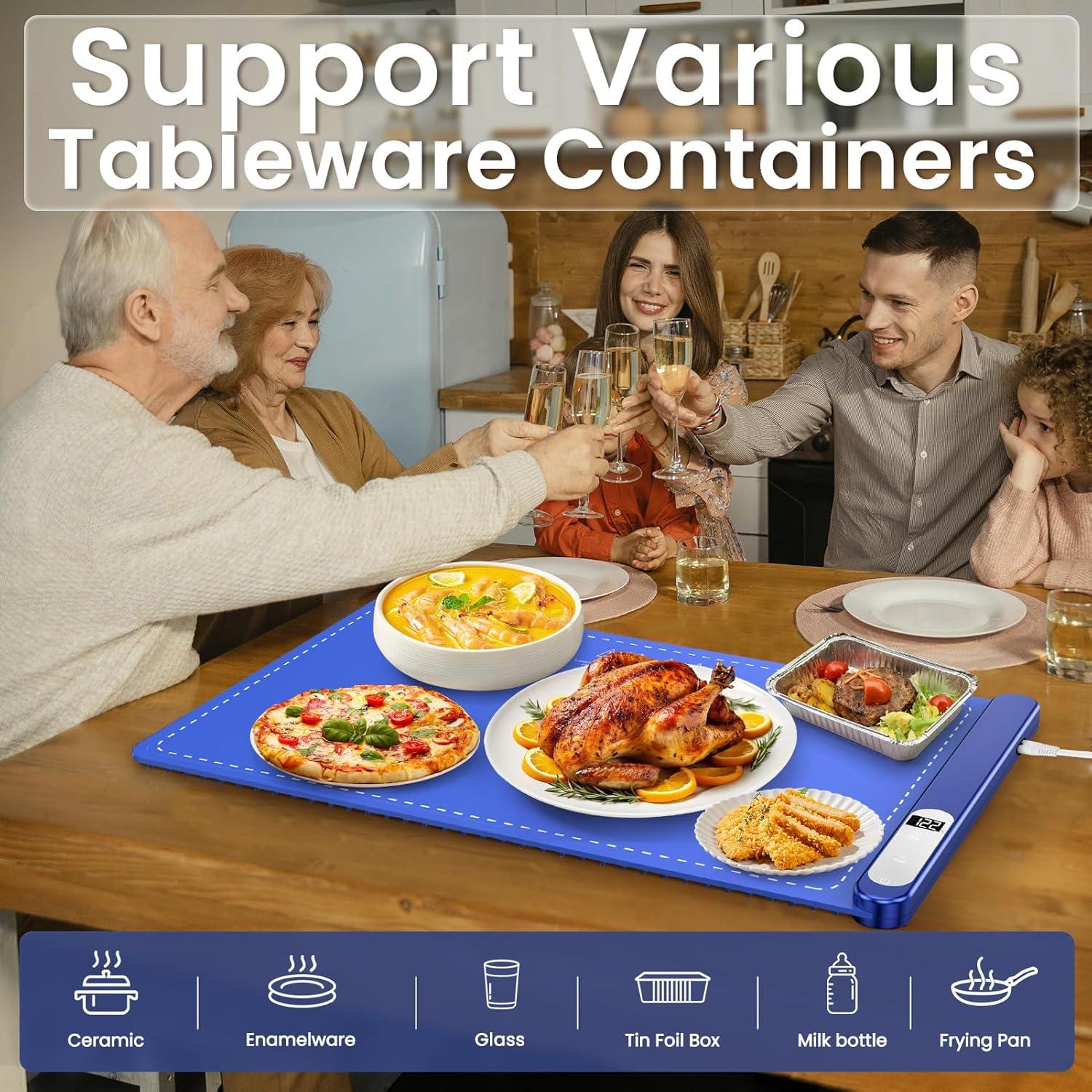 Bandeja Calentadora Eléctrica AKTEAM 6 Temperaturas 100°C