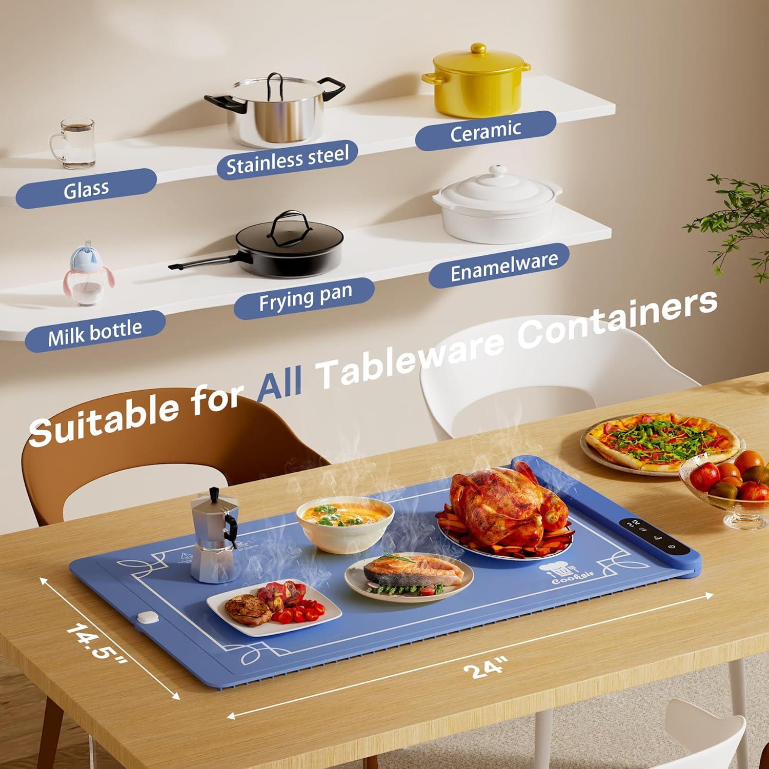 Alfombrilla Calentadora Eléctrica Cooksir 61 cm 500W Azul