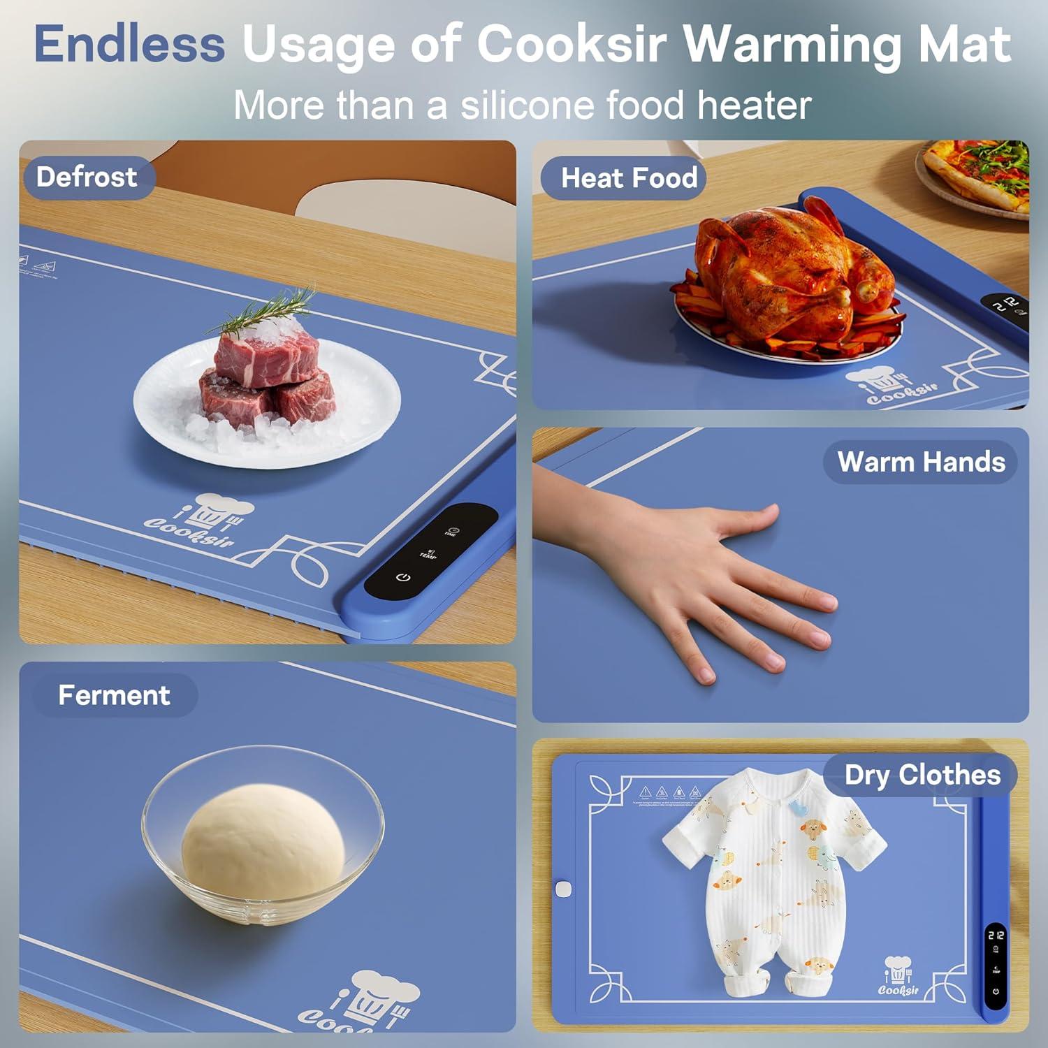 Alfombrilla Calentadora Eléctrica Cooksir 61 cm 500W Azul