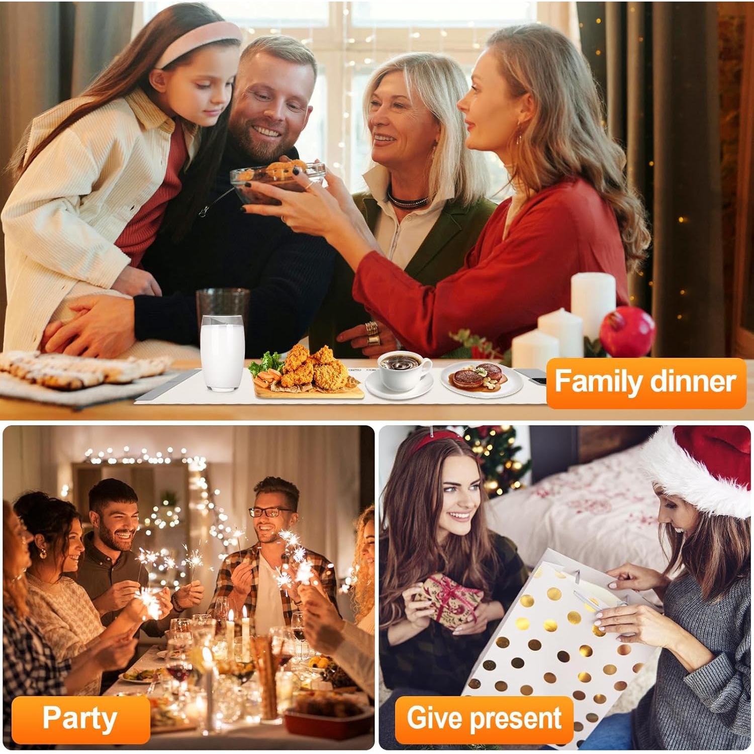 Alfombrilla Calentadora de Comida Paninluo 25x15" 5 Niveles