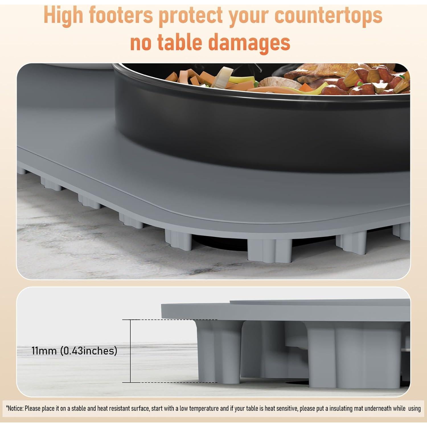 Alfombrilla Calentadora de Comida GENXONE 80x38cm 450W 9 Niveles