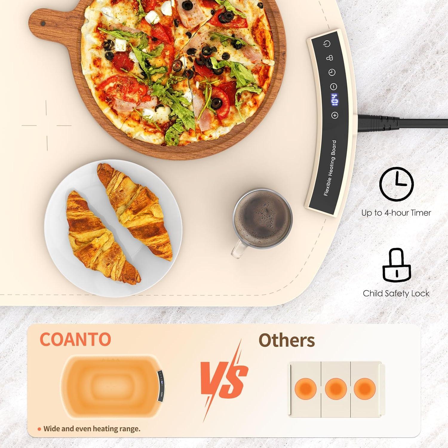 Alfombrilla Calentadora de Comida Coanto 65.5x39.6cm 9 Niveles