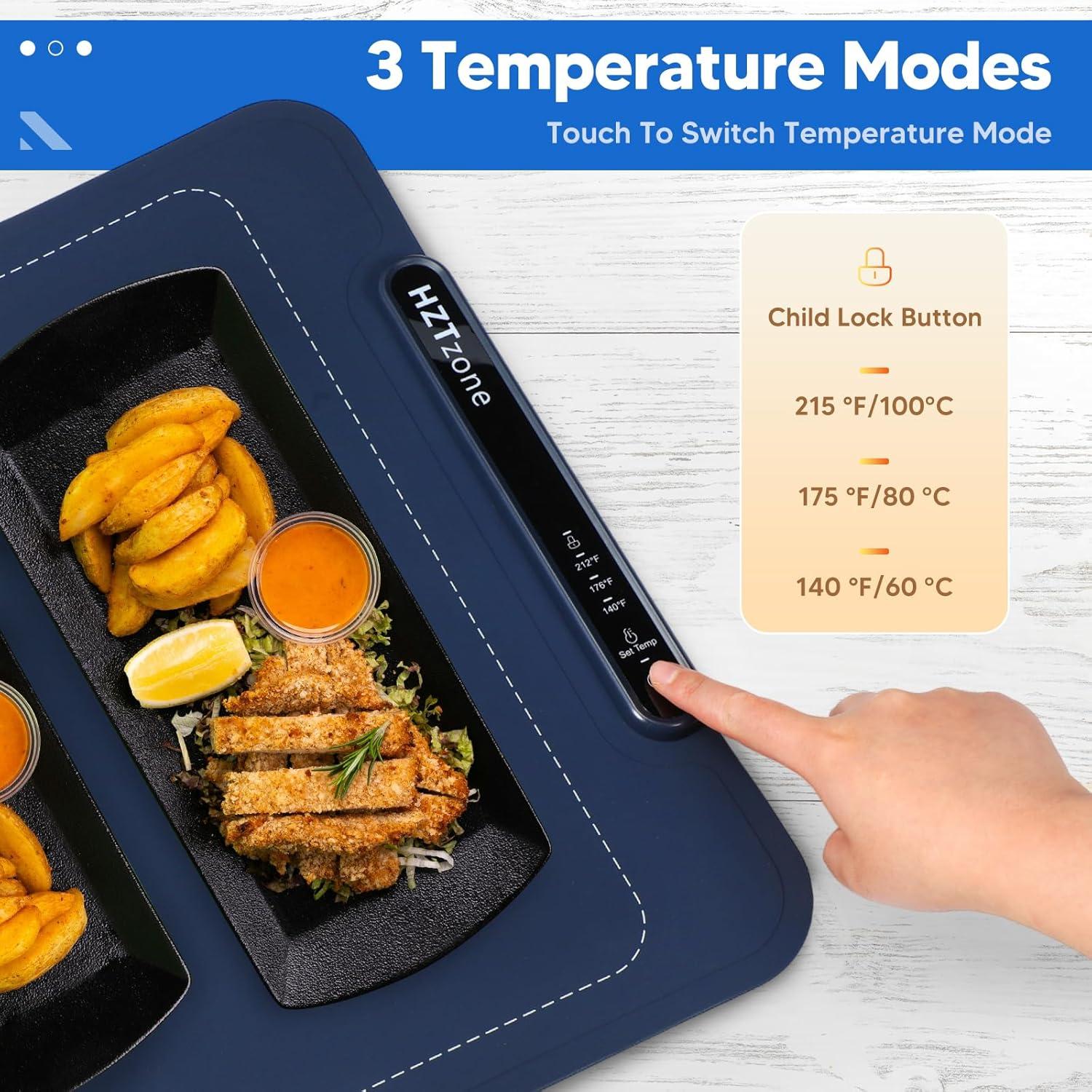 Alfombrilla Calentadora Eléctrica HZTzone-S72 61x40.6cm 3 Modos