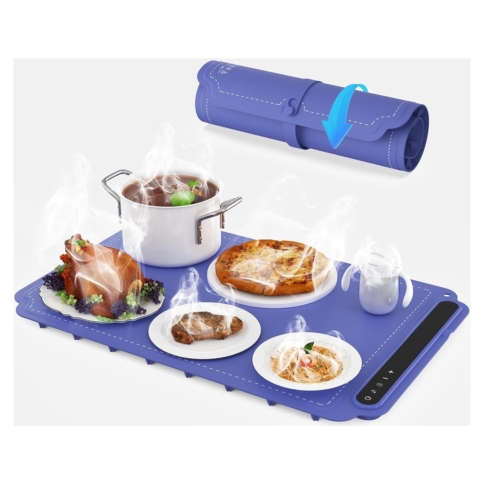 Bandeja Calentadora Eléctrica SEEFINE 250W 12.7x40.6cm Azul
