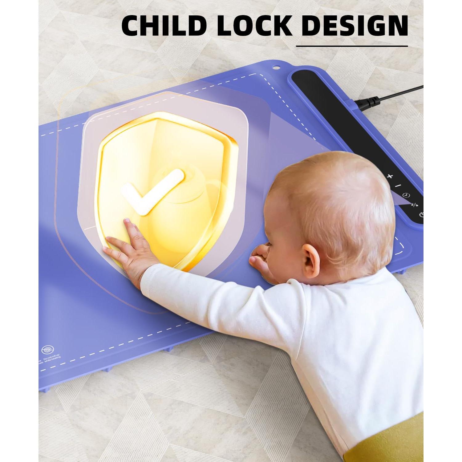 Bandeja Calentadora Eléctrica SEEFINE 250W 12.7x40.6cm Azul