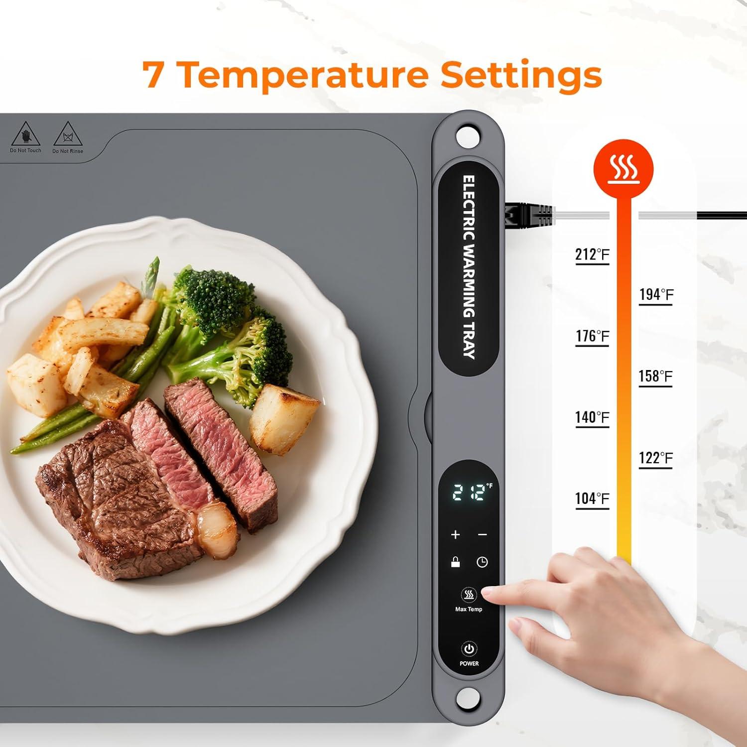 Alfombrilla Calentadora de Comida Firelex 60x38cm Gris