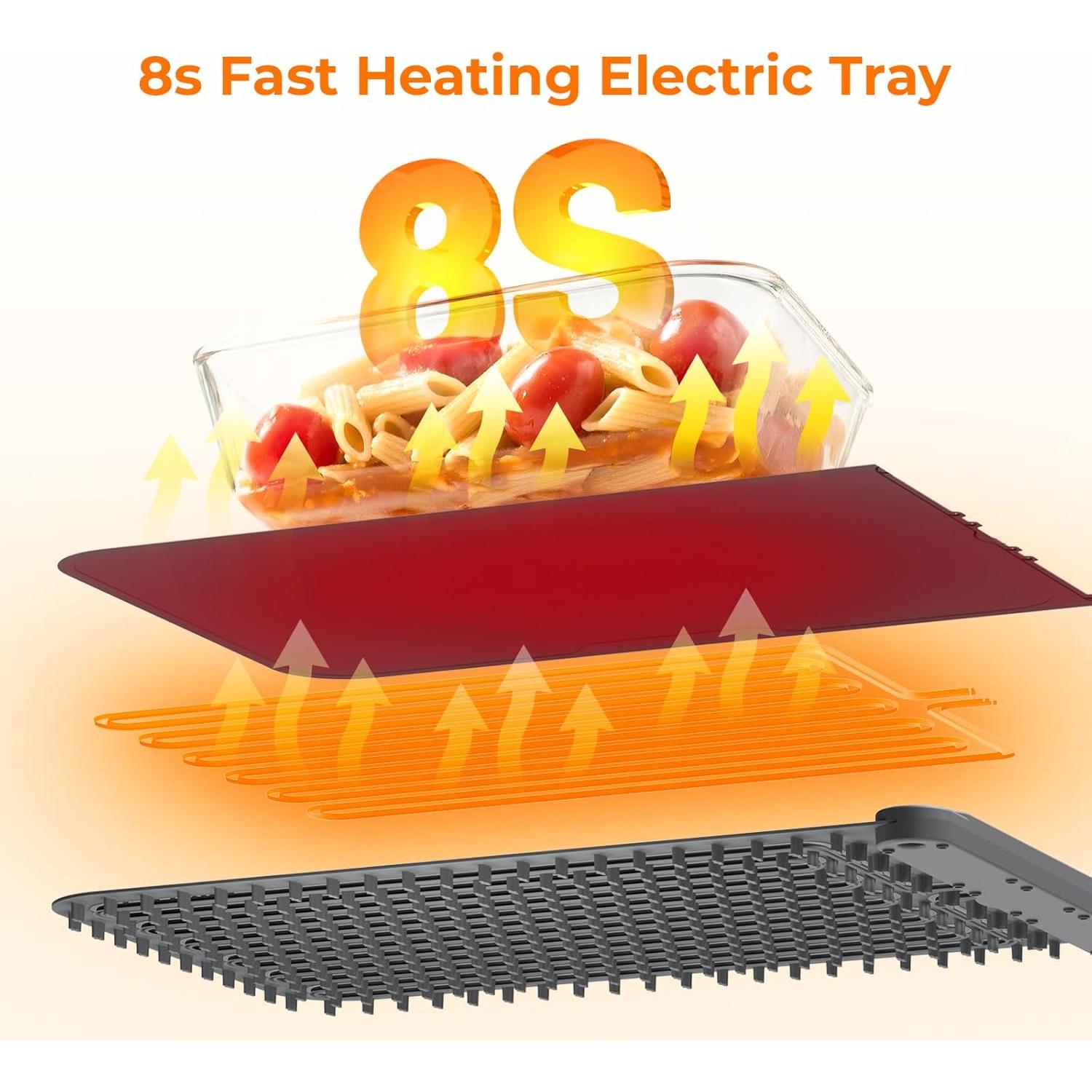 Alfombrilla Calentadora de Comida Firelex 60x38cm Gris