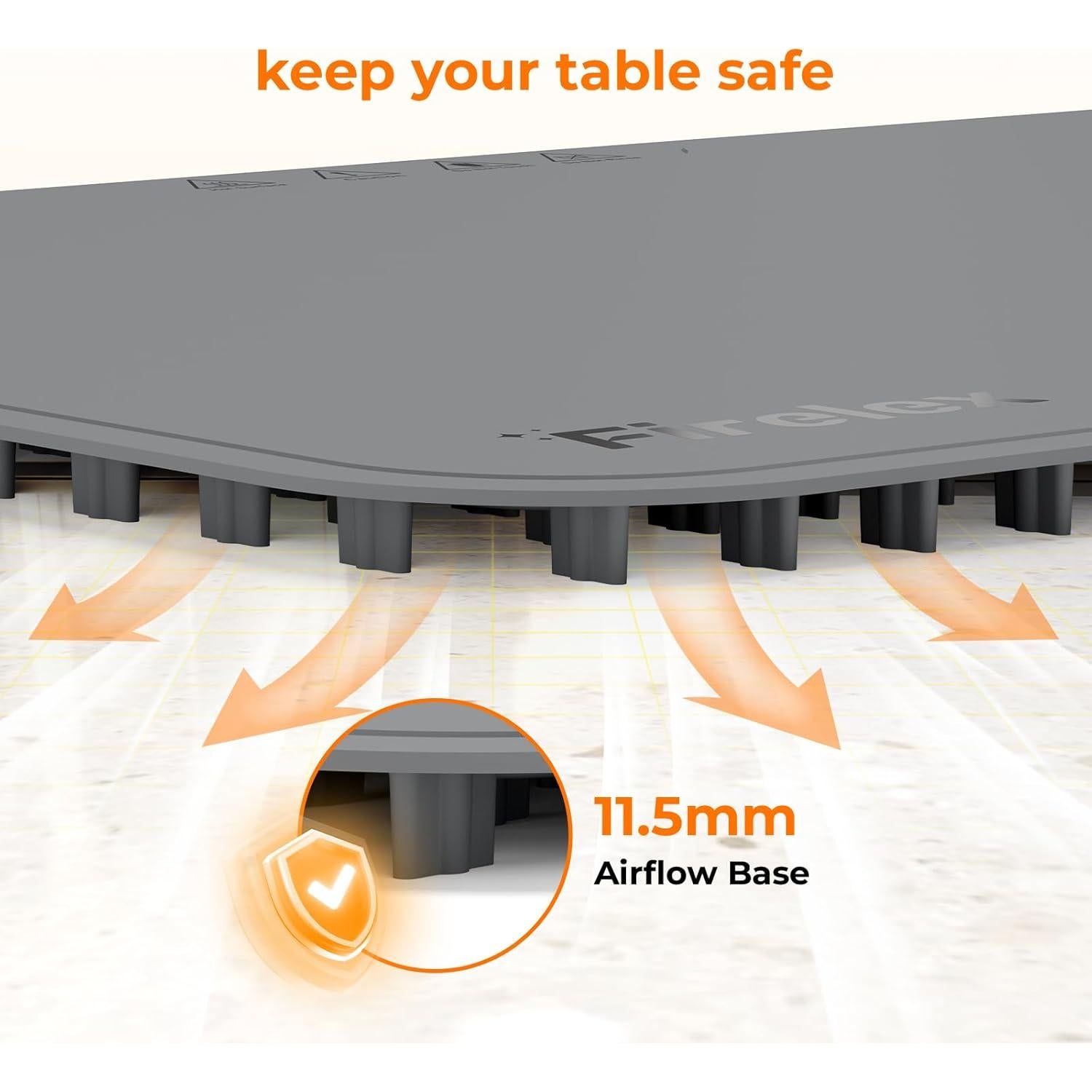 Alfombrilla Calentadora de Comida Firelex 60x38cm Gris