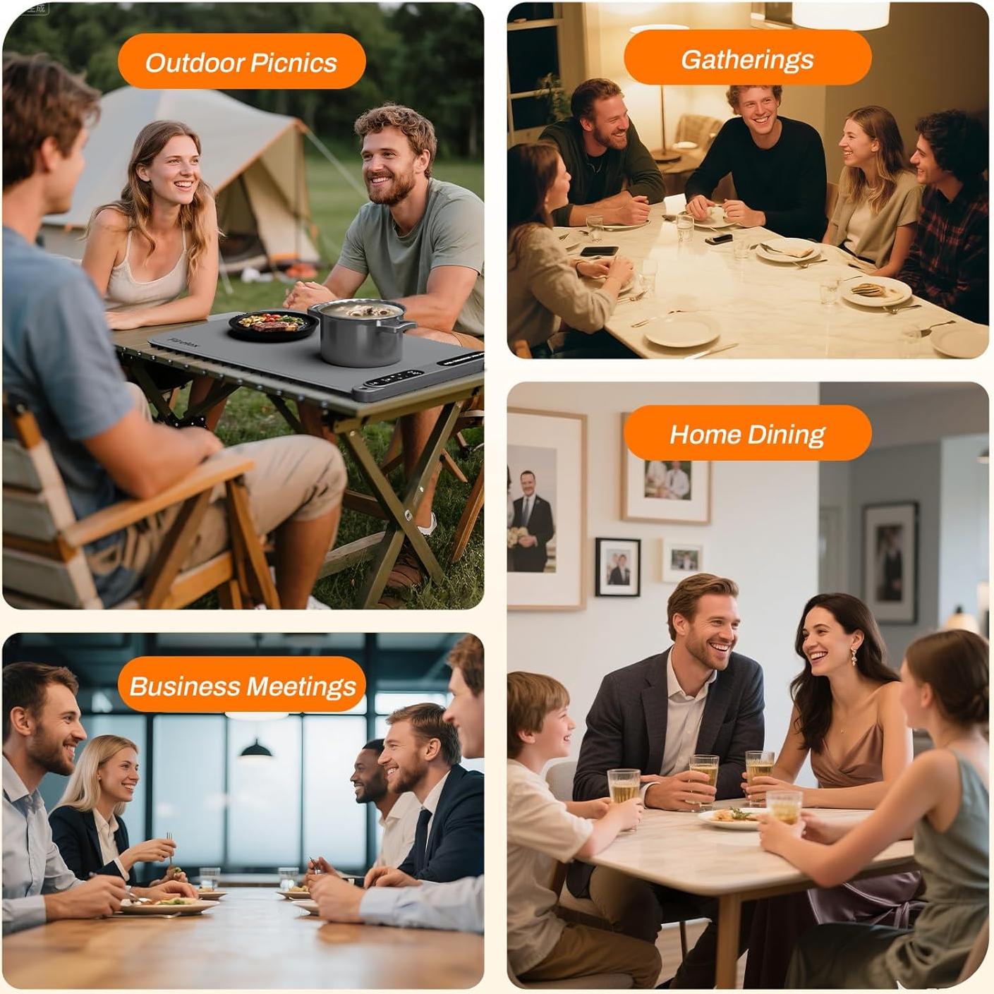 Alfombrilla Calentadora de Comida Firelex 60x38cm Gris