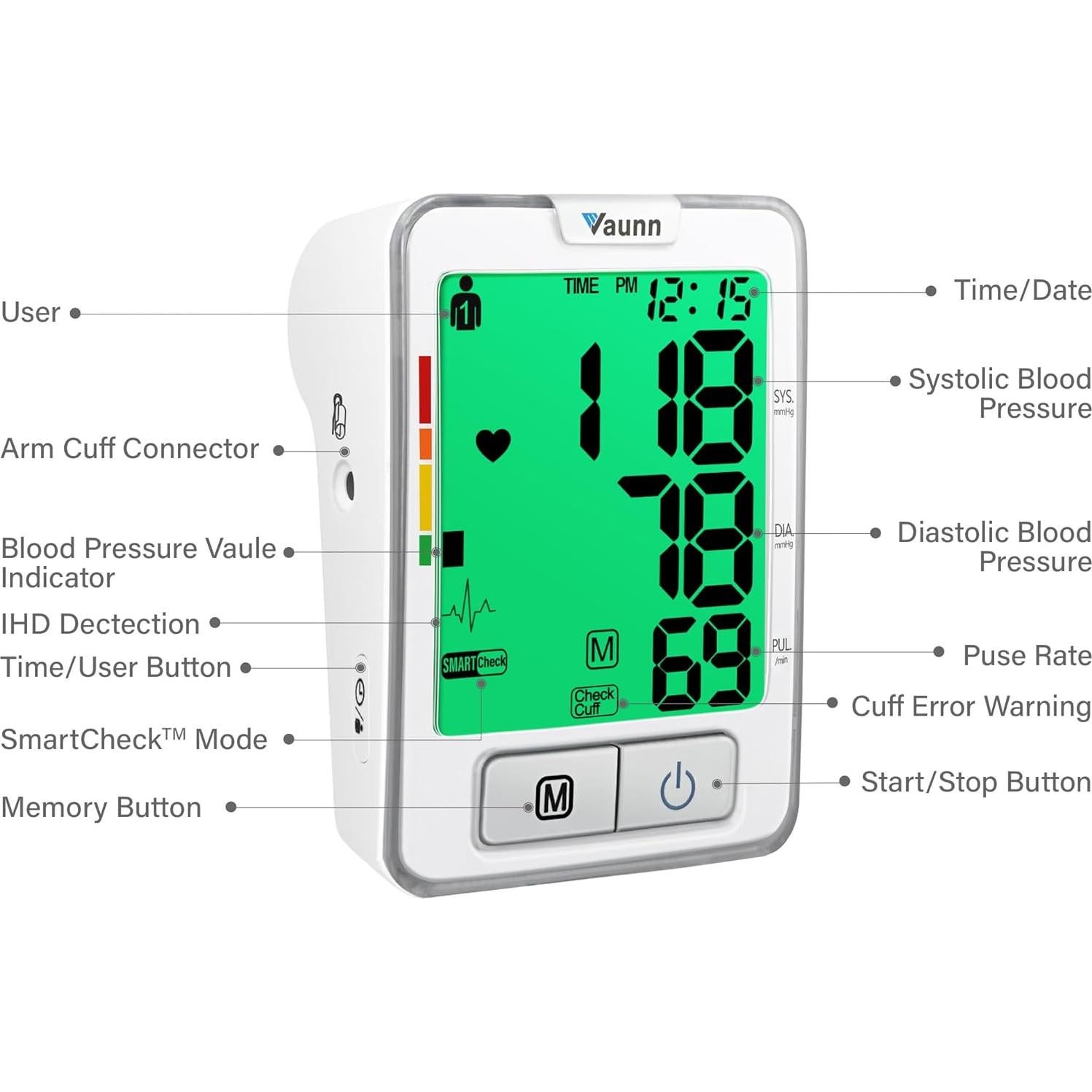 Monitor Automático de Presión Arterial Vaunn Medical Mediano