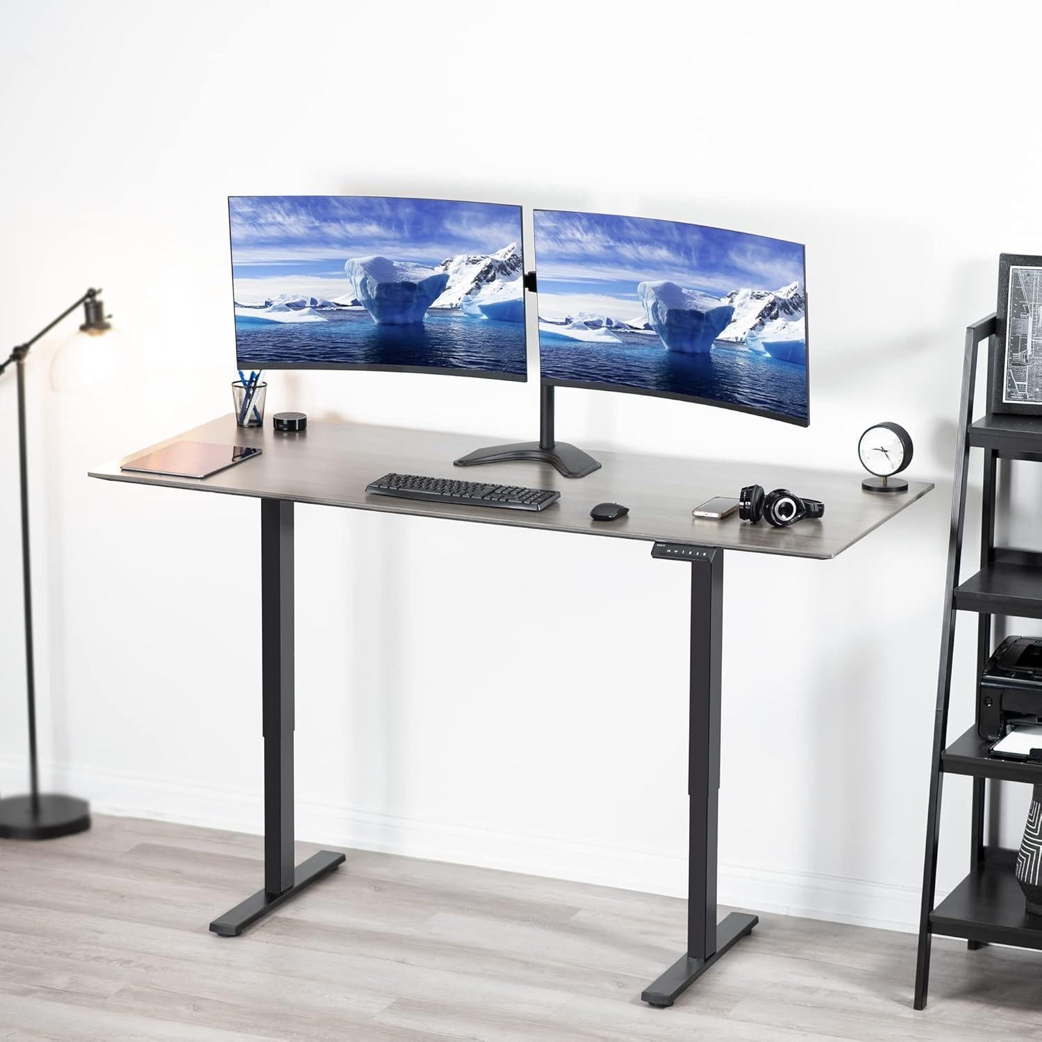 Soporte de Escritorio VIVO STAND-TS38B para 2 Monitores 27-38"