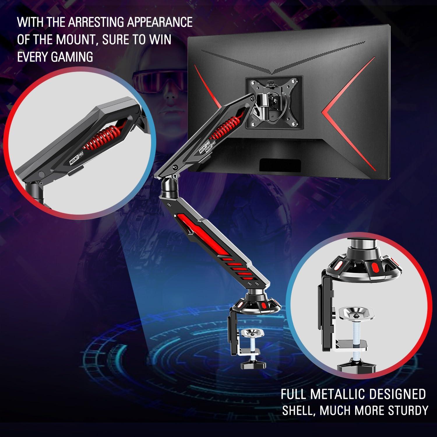 Soporte de Monitor MOUNT PRO PR1007 Ajustable 32" Rojo