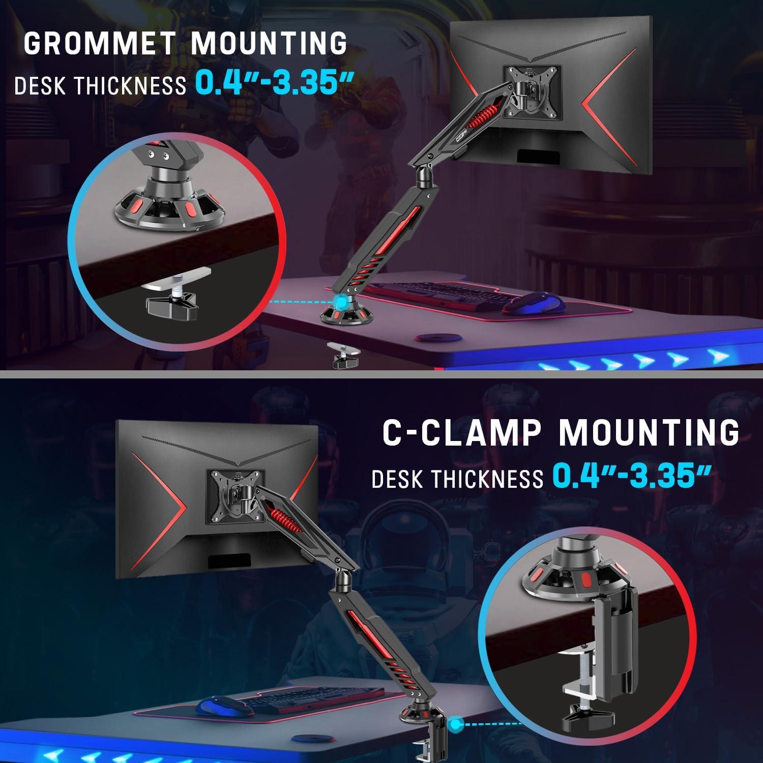 Soporte de Monitor MOUNT PRO PR1007 Ajustable 32" Rojo