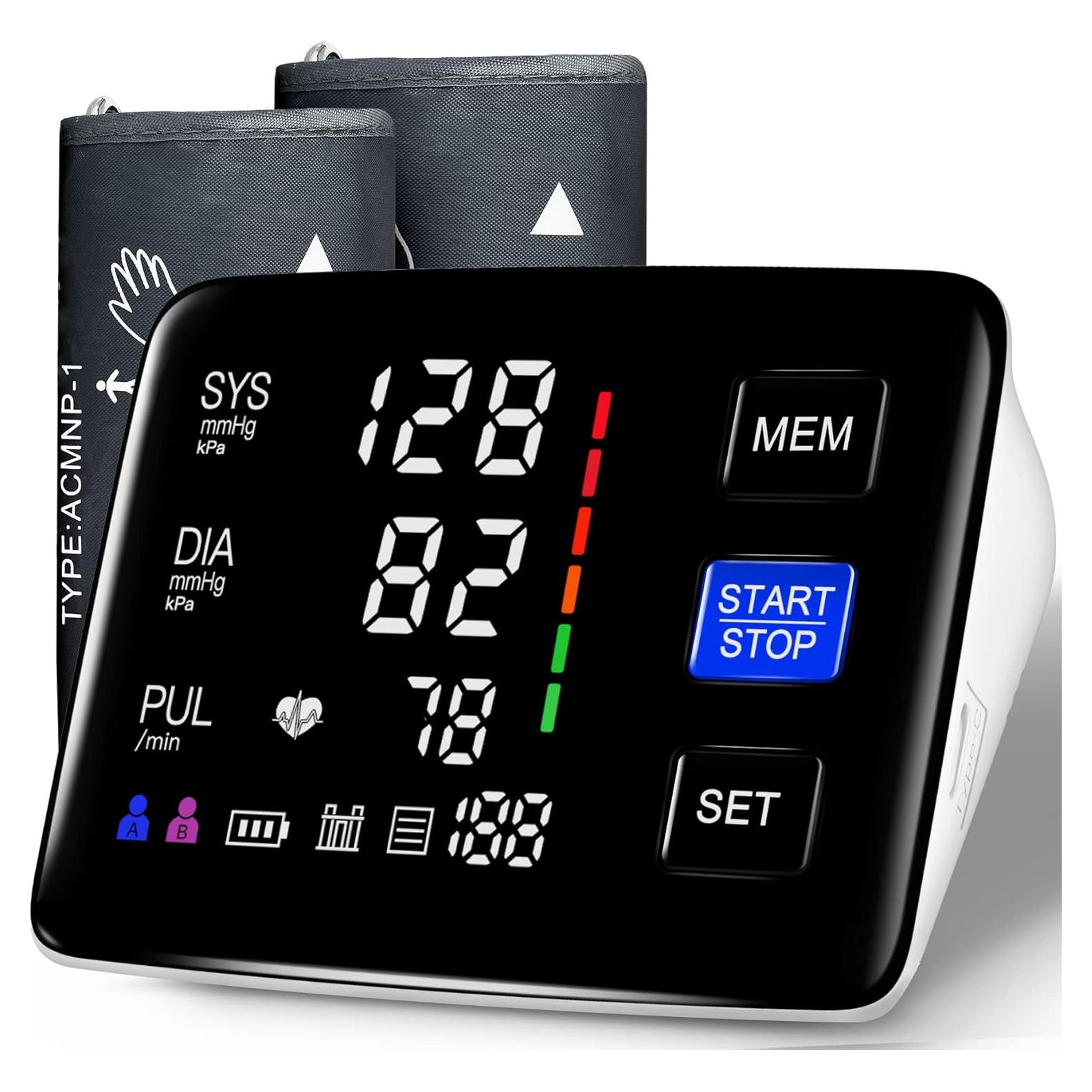 Monitor de Presión Arterial Digital LIVAROCI con 2 Manguitos XL