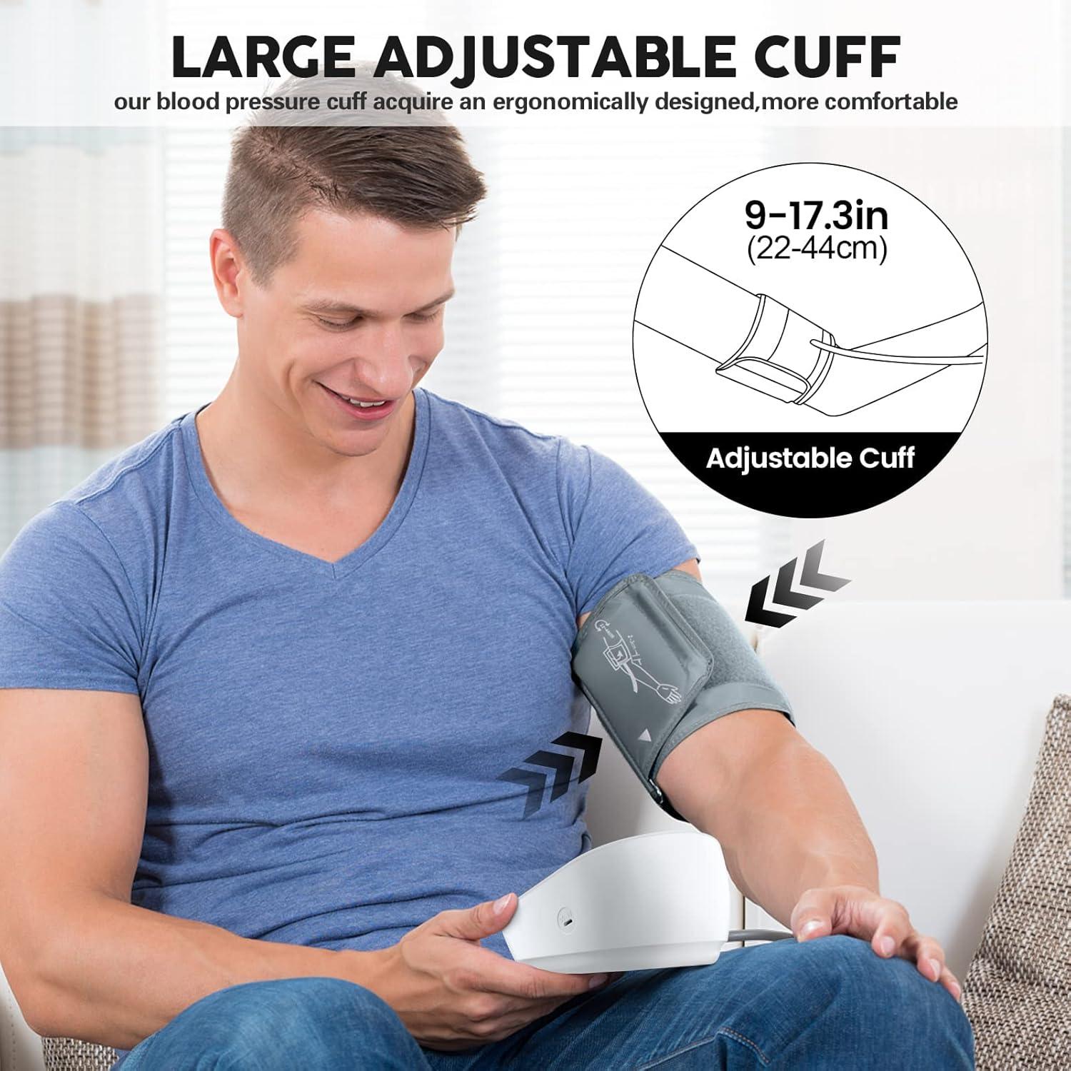 Monitor de Presión Arterial ZIQING con Manguito Grande 22-44 cm