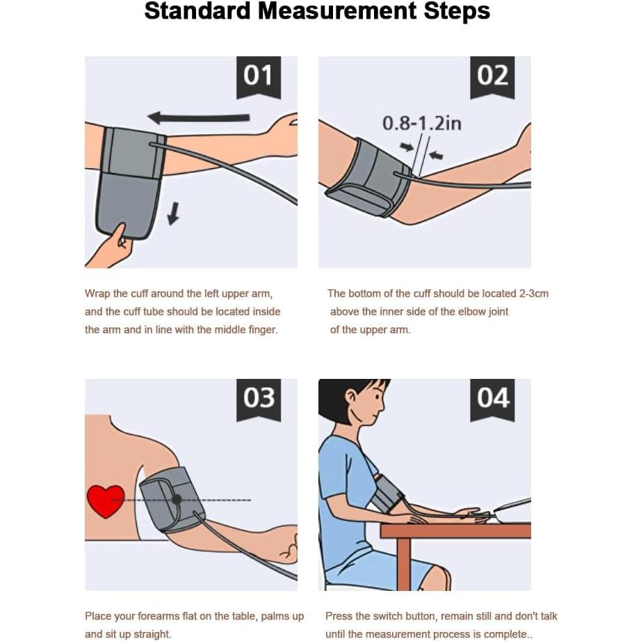 Monitor de Presión Arterial ZIQING con Manguito Grande 22-44 cm