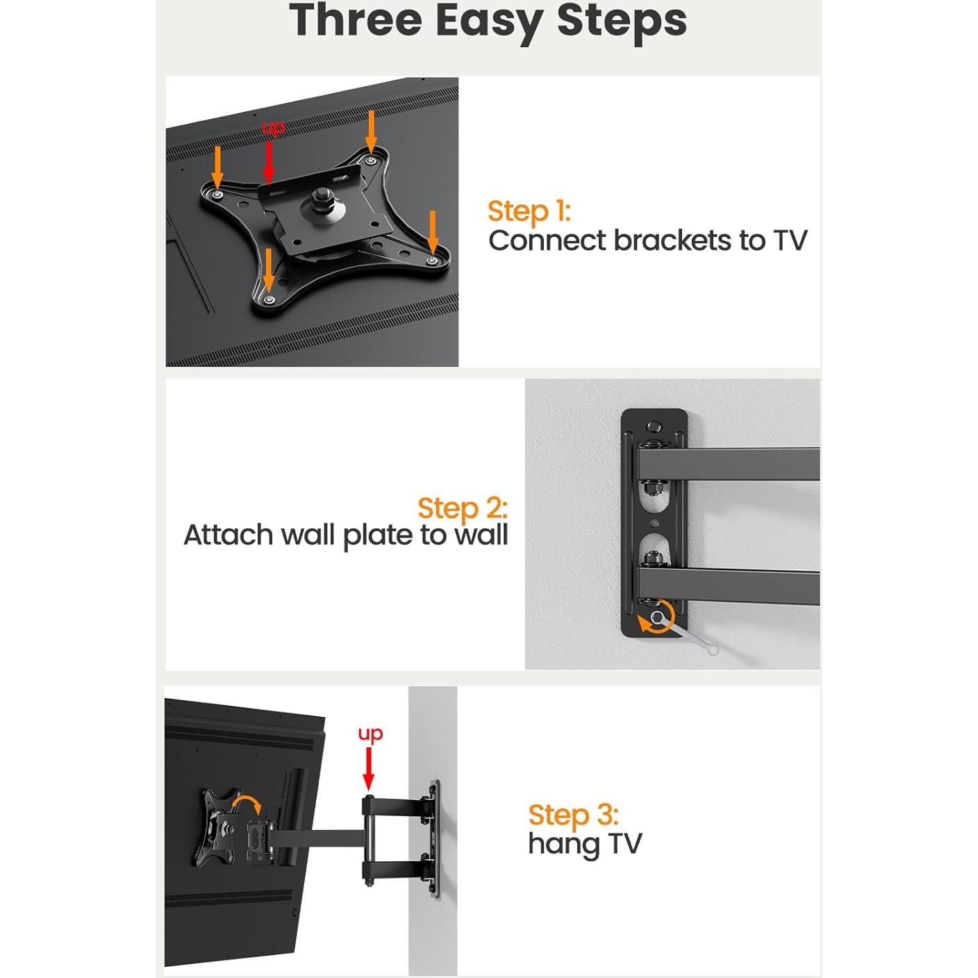 Soporte de Pared para Monitor IWORKBOARD 13-32" Movimiento Completo