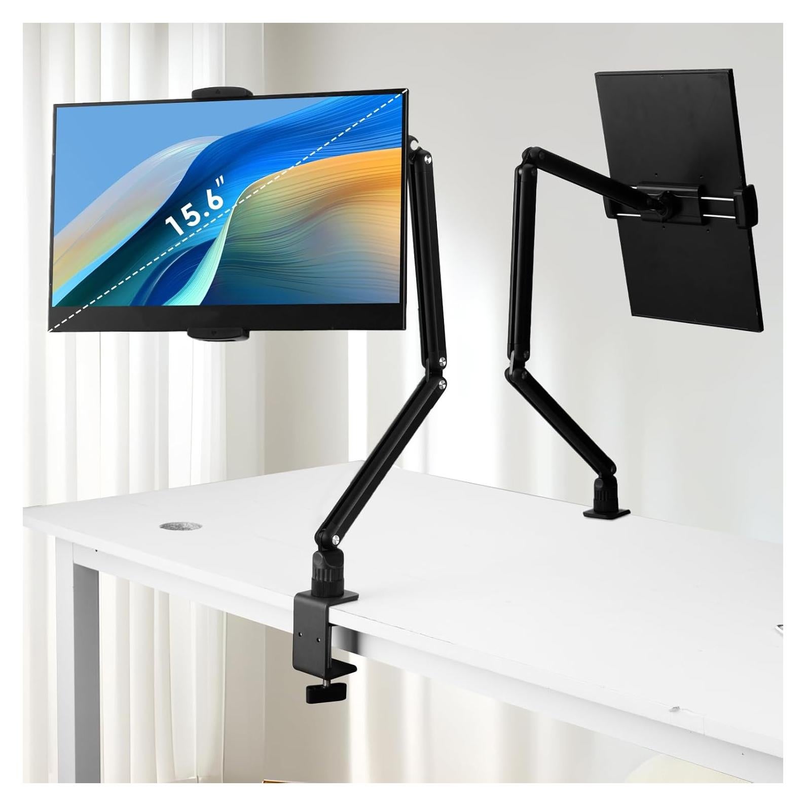 Soporte Plegable para Tablet Polbecky 15.6" Máx, Rotación 360°