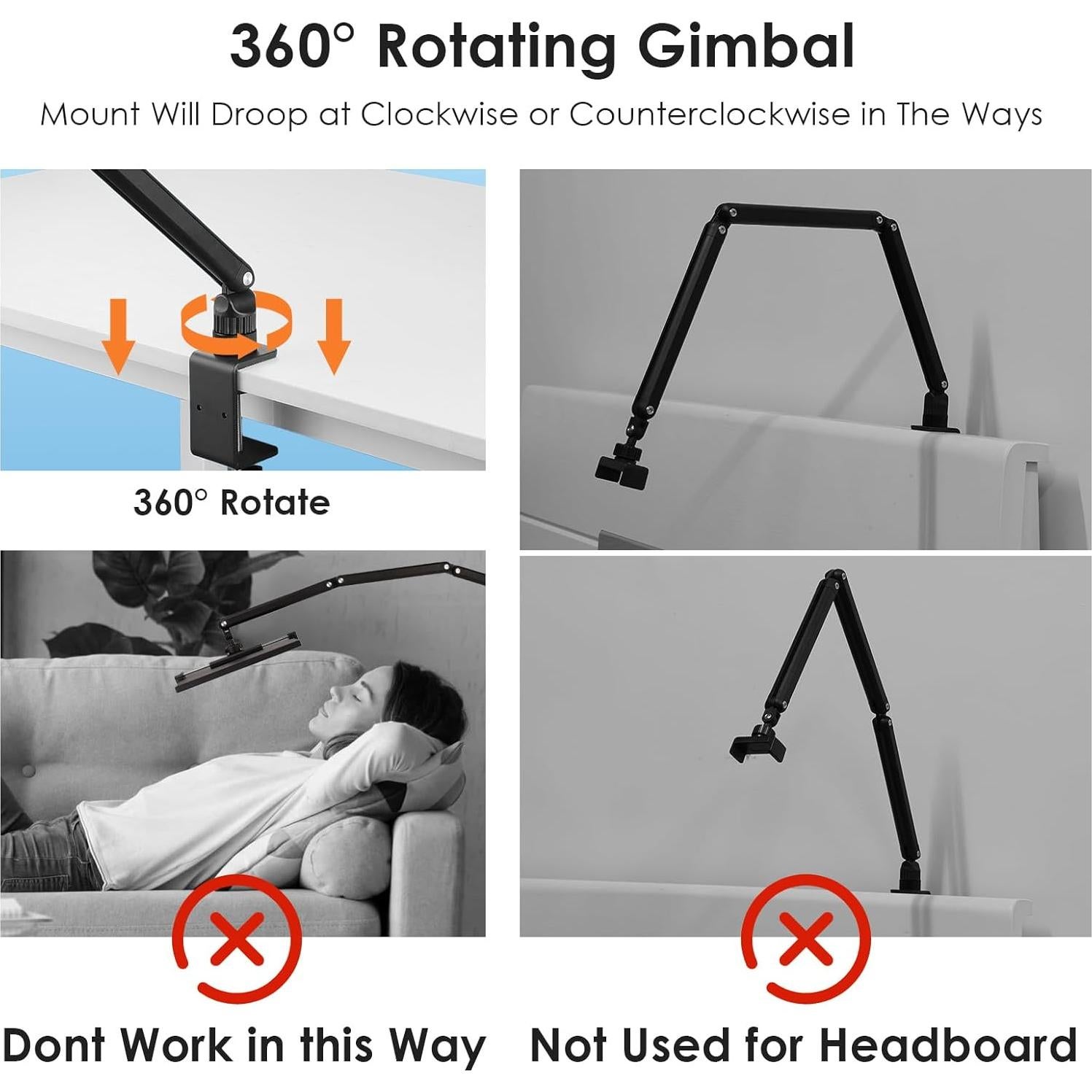 Soporte Plegable para Tablet Polbecky 15.6" Máx, Rotación 360°