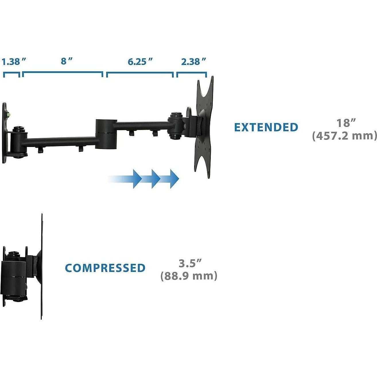 Soporte de Pared para TV Mount-It! 13-42" Articulado VESA 20kg