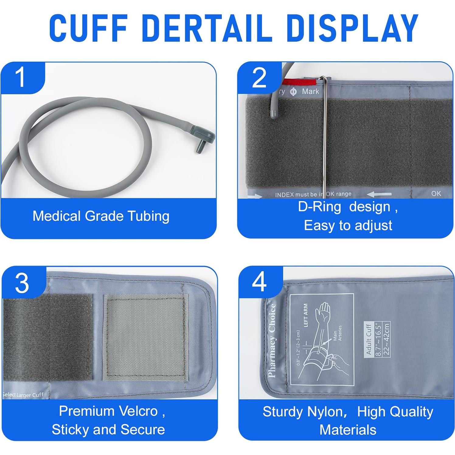 Manguito de Presión Arterial Grande Pharmacy Choice 22-42 cm