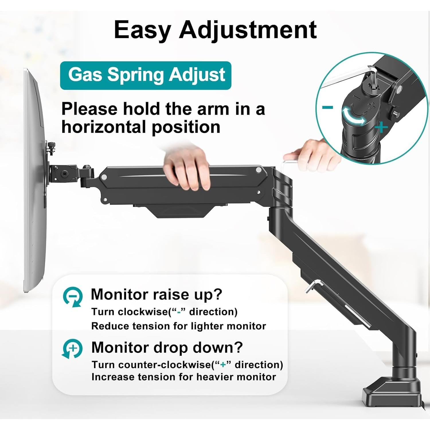 Soporte de Monitor MOUNT PRO Brazo Individual 43" 15kg Ajustable