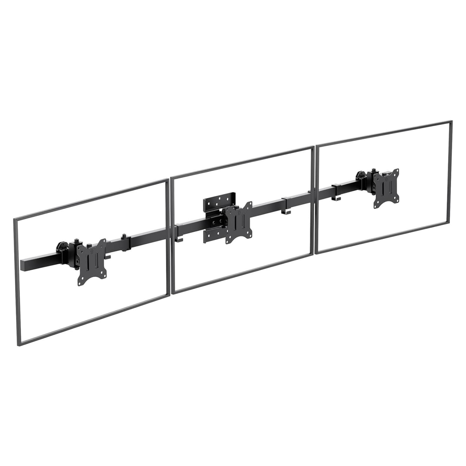 Soporte de Pared para Triple Monitor WALI 17-32" Negro