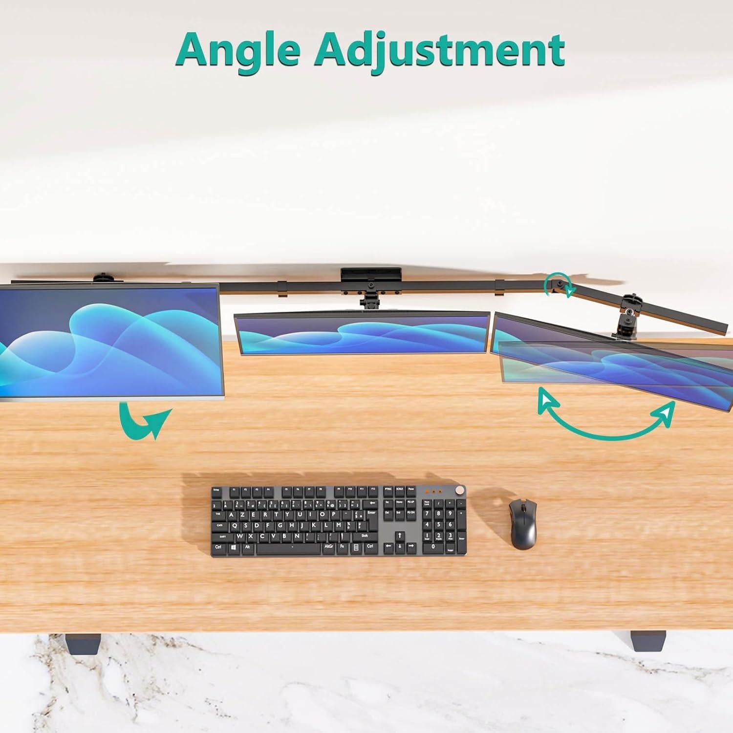 Soporte de Pared para Triple Monitor WALI 17-32" Negro