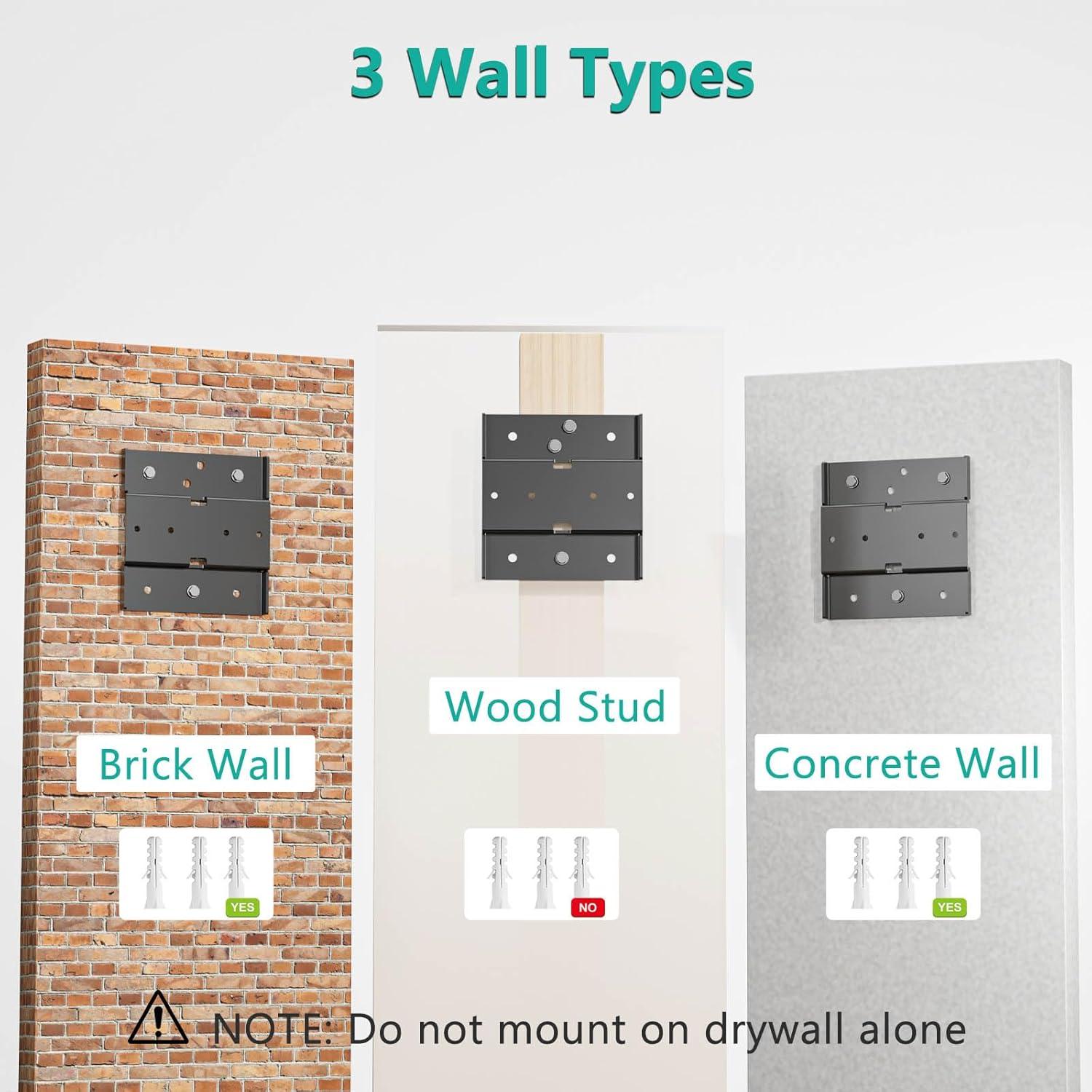 Soporte de Pared para Triple Monitor WALI 17-32" Negro