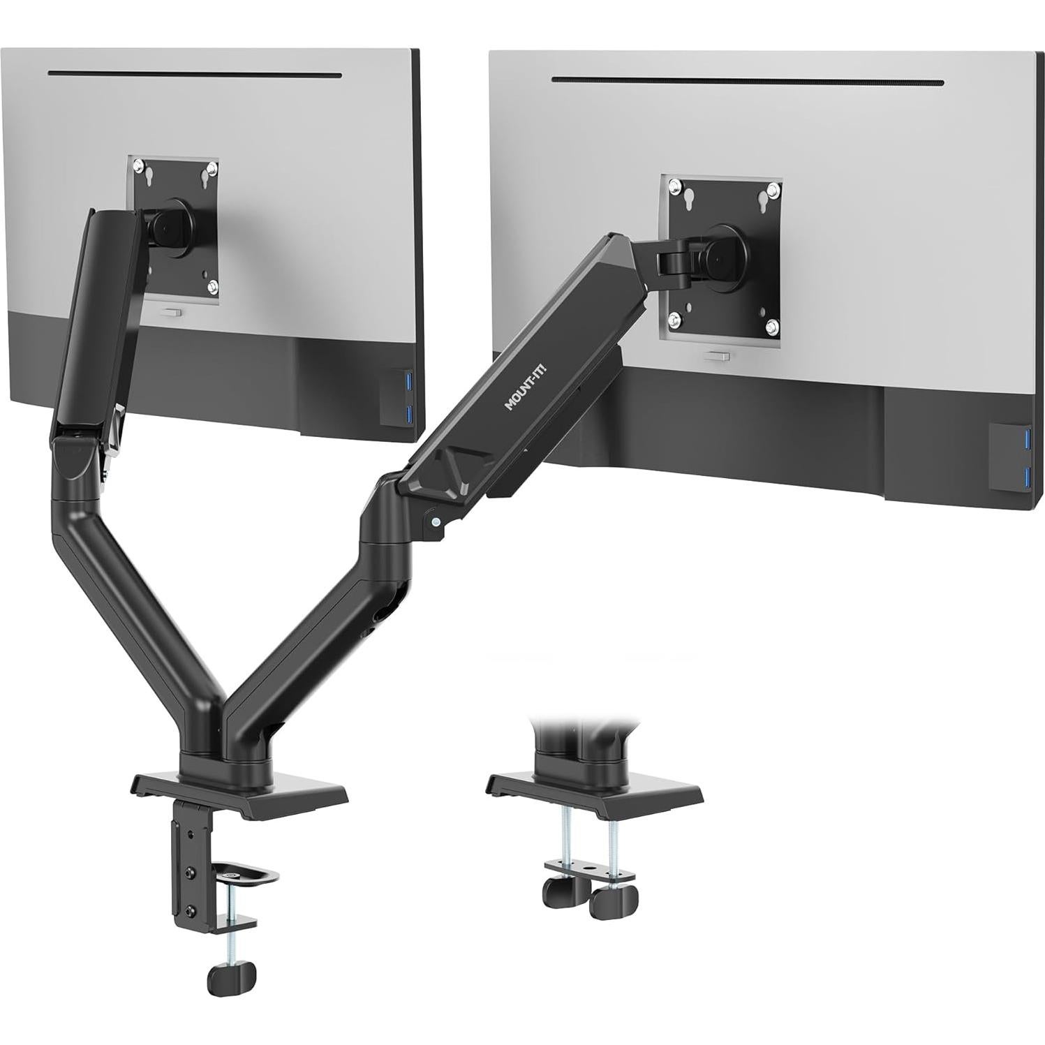 Soporte de Monitor Doble Mount-It! MI-8752BLK 17" a 32" Negro