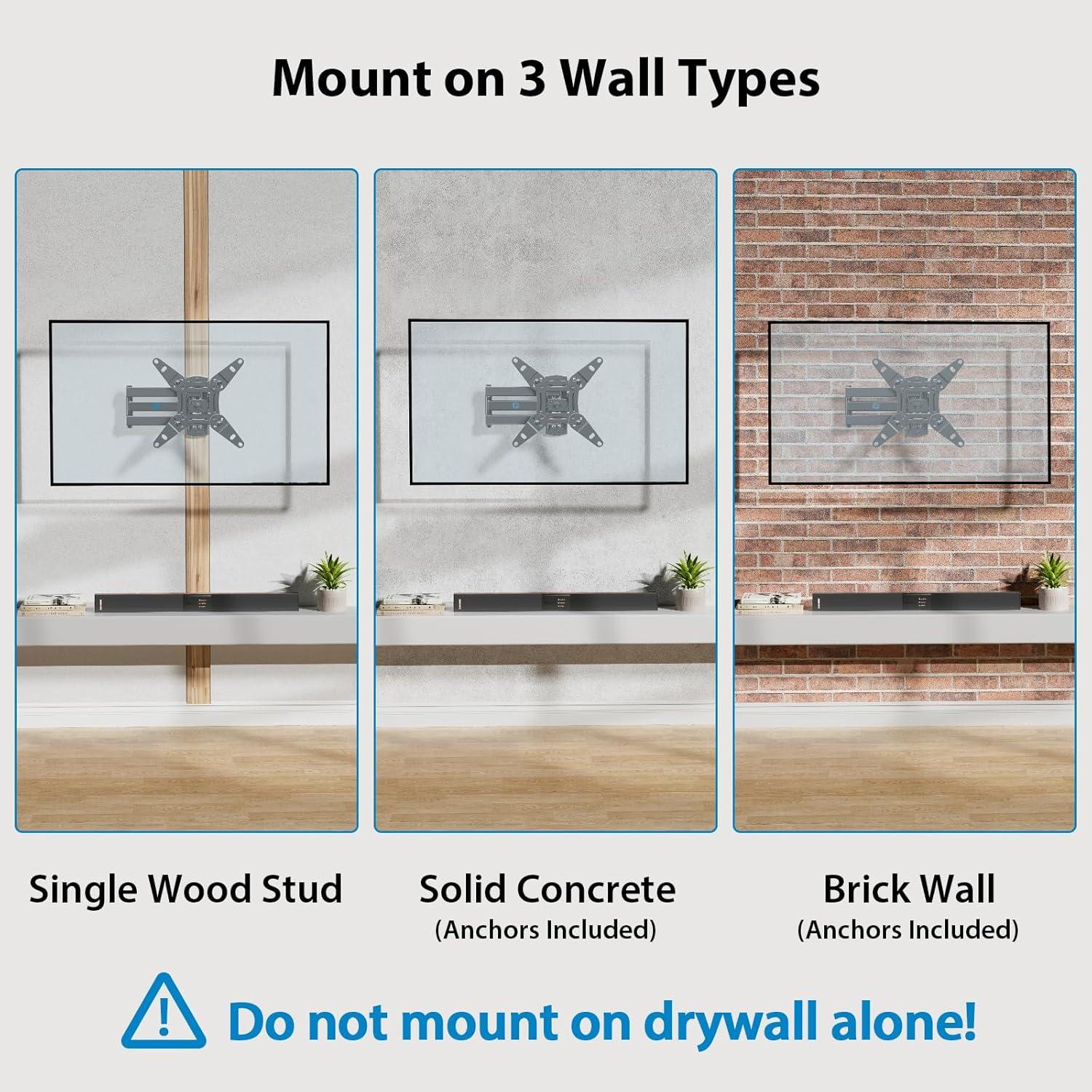 Soporte de Pared para Monitor Pipishell 13-42" Movimiento Completo