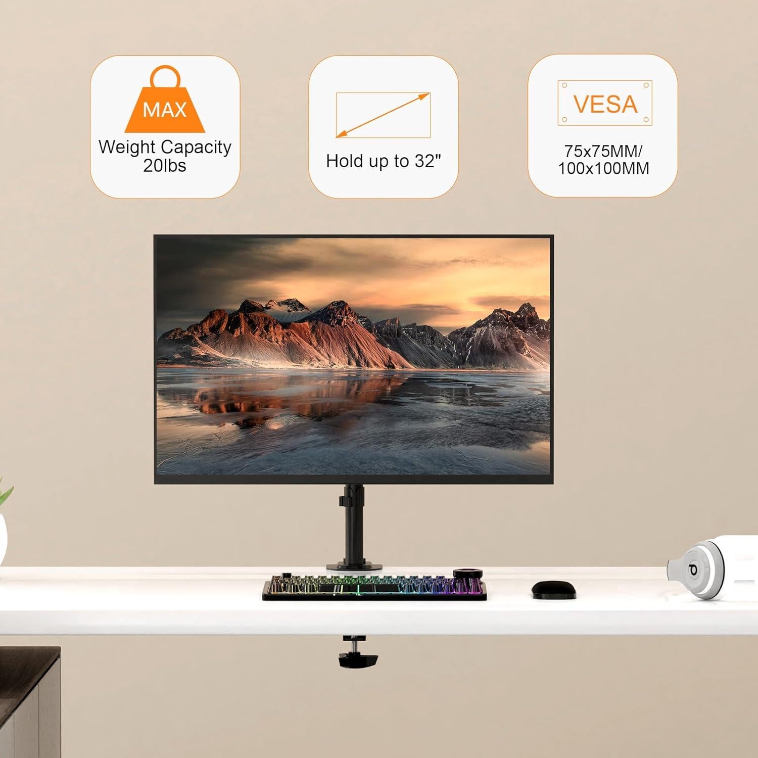 Soporte de Monitor Pholiten Ajustable 13-32" Negro 10 kg