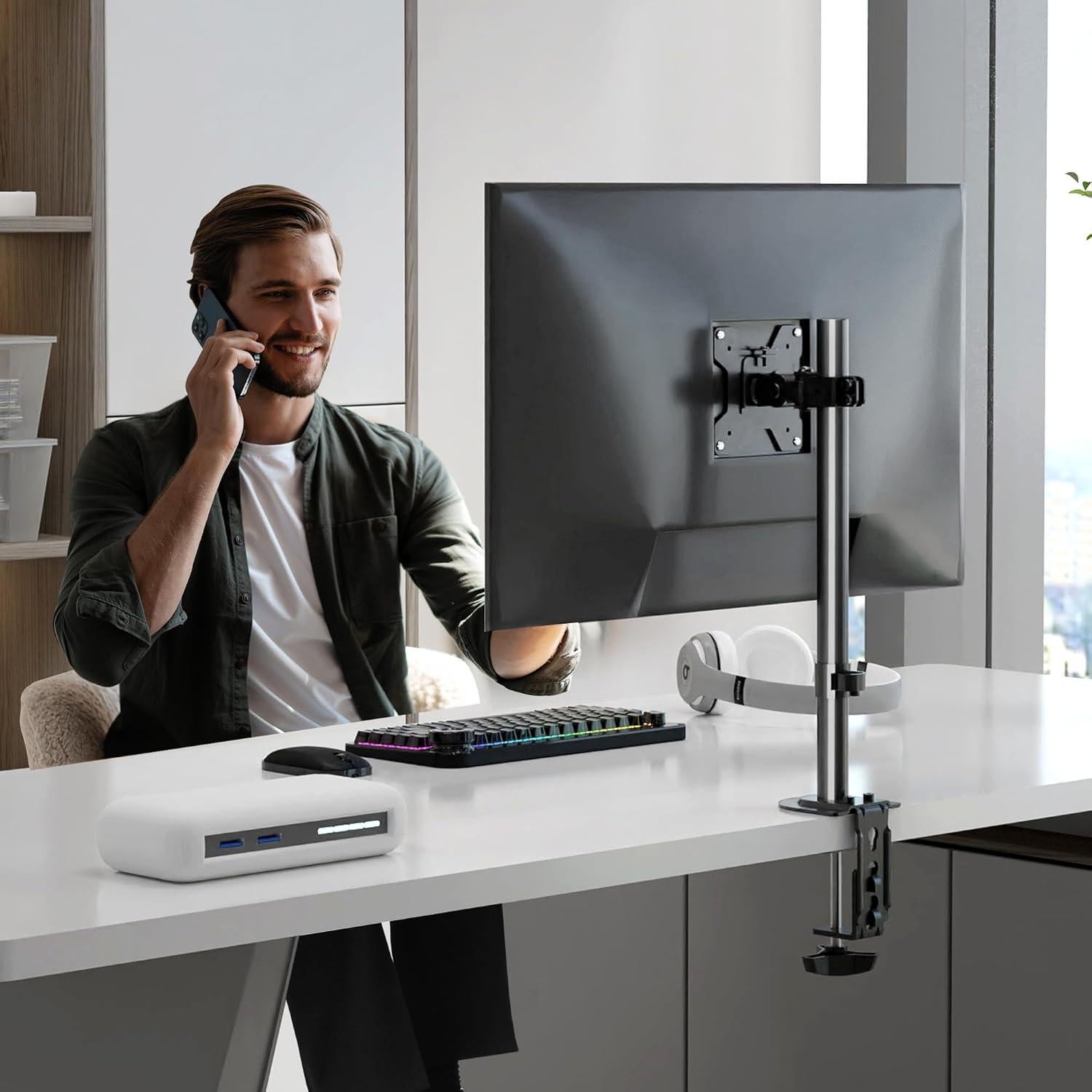 Soporte de Monitor Pholiten Ajustable 13-32" Negro 10 kg