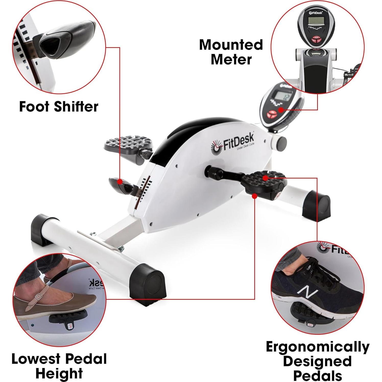 FitDesk Ciclo Bajo Escritorio Magnético 8 Niveles Resistencia