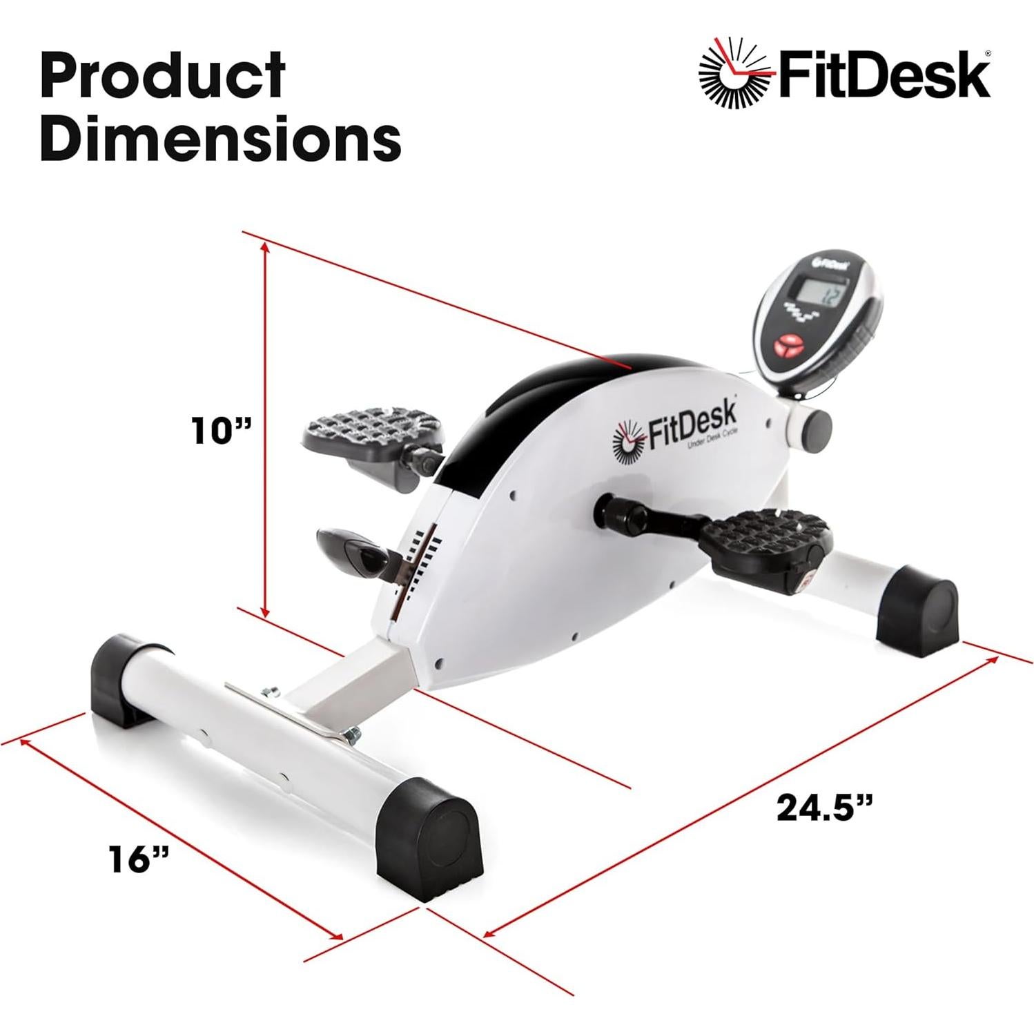 FitDesk Ciclo Bajo Escritorio Magnético 8 Niveles Resistencia