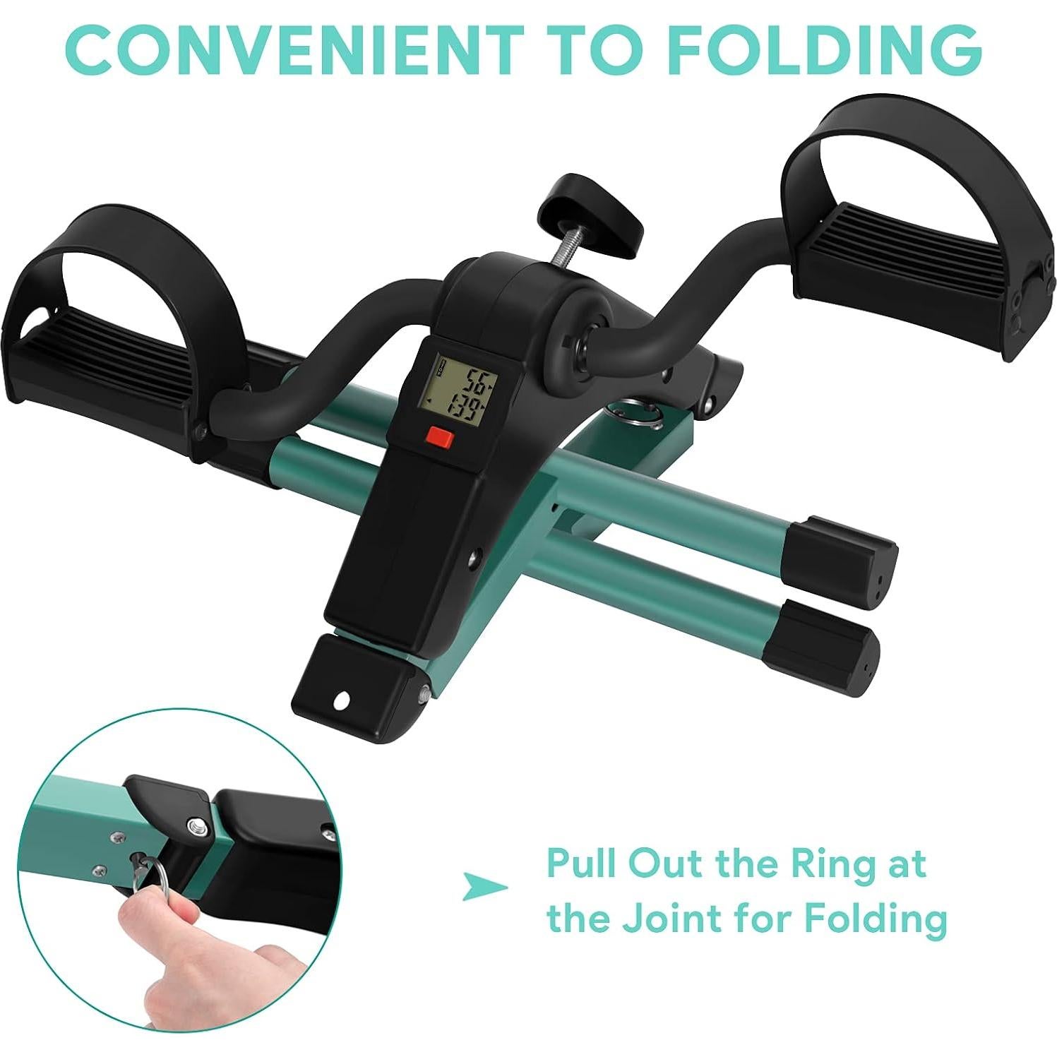 Ejercitador de Pedales Plegable Himaly X1226 con Pantalla LCD