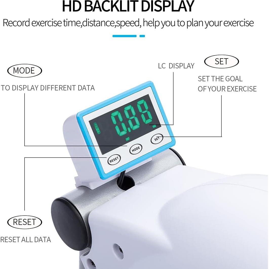Ejercitador de Pedales Mini InsGym con Pantalla LCD y Resistencia Ajustable