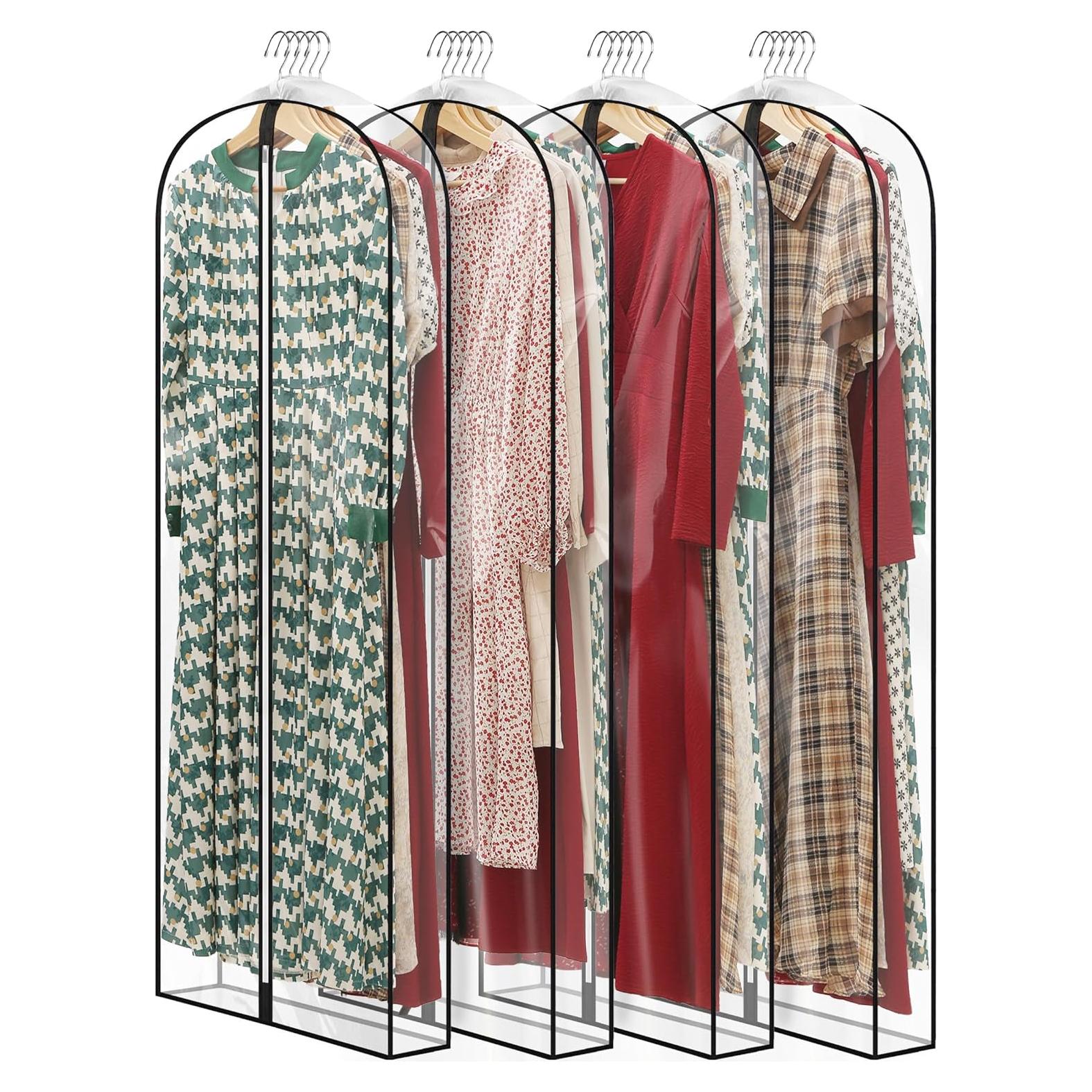 Bolsas de Vestidos Transparentes Perber 60" - Paquete de 4