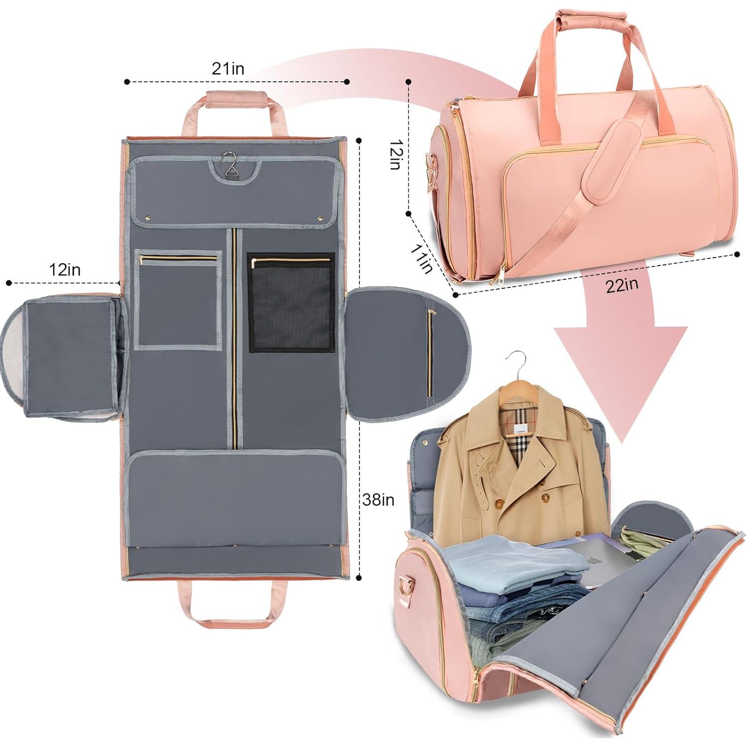 Bolsa de viaje 40L Stillithou rosa impermeable con compartimento